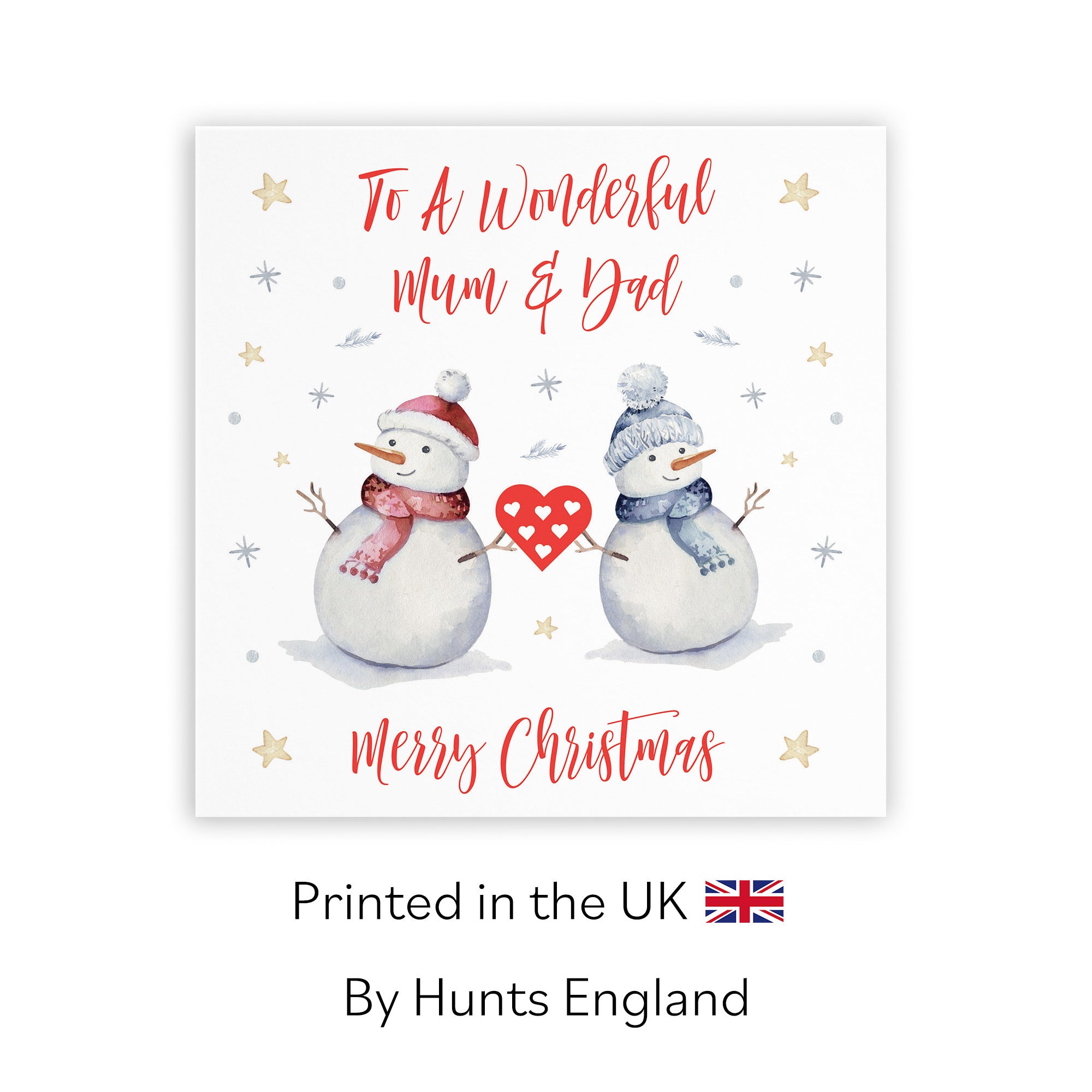 Mum And Dad Christmas Card Snowman - Default Title (TH02853)