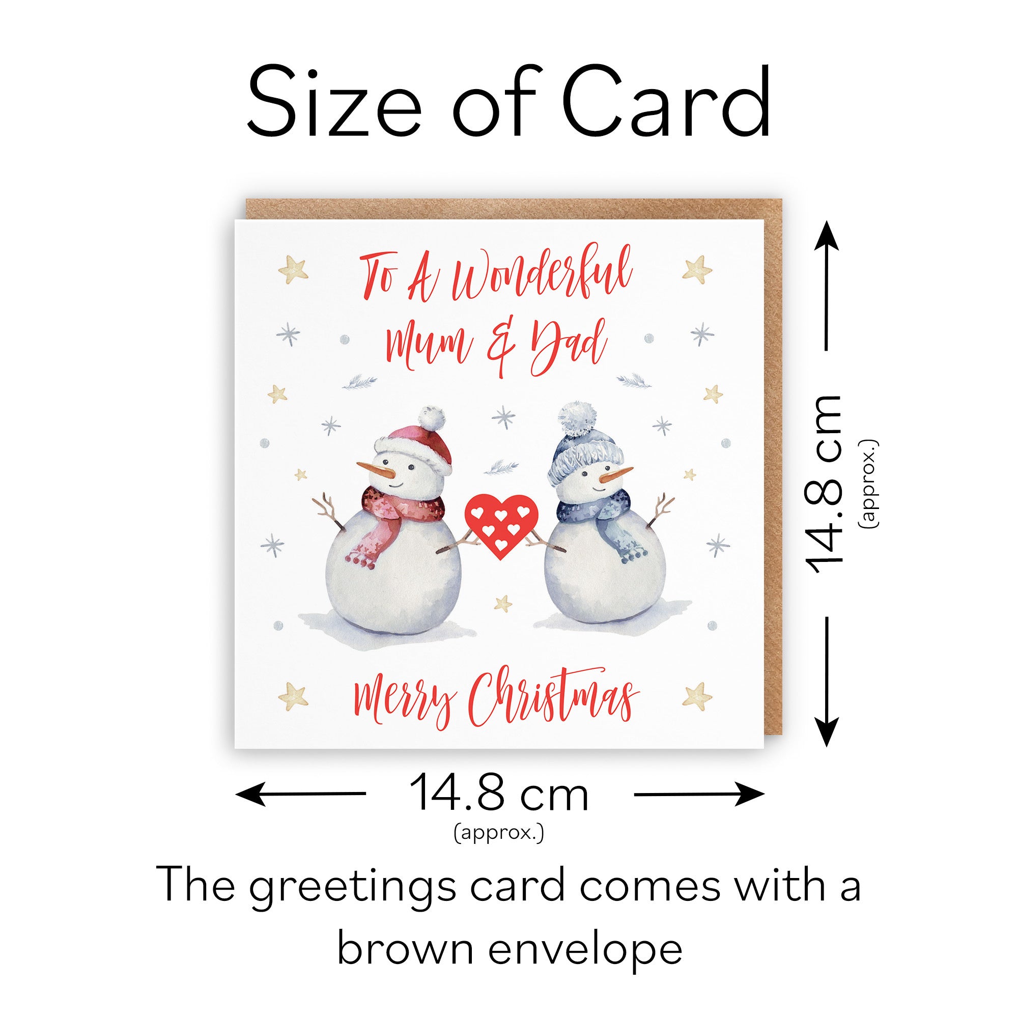Mum And Dad Christmas Card Snowman - Default Title (TH02853)