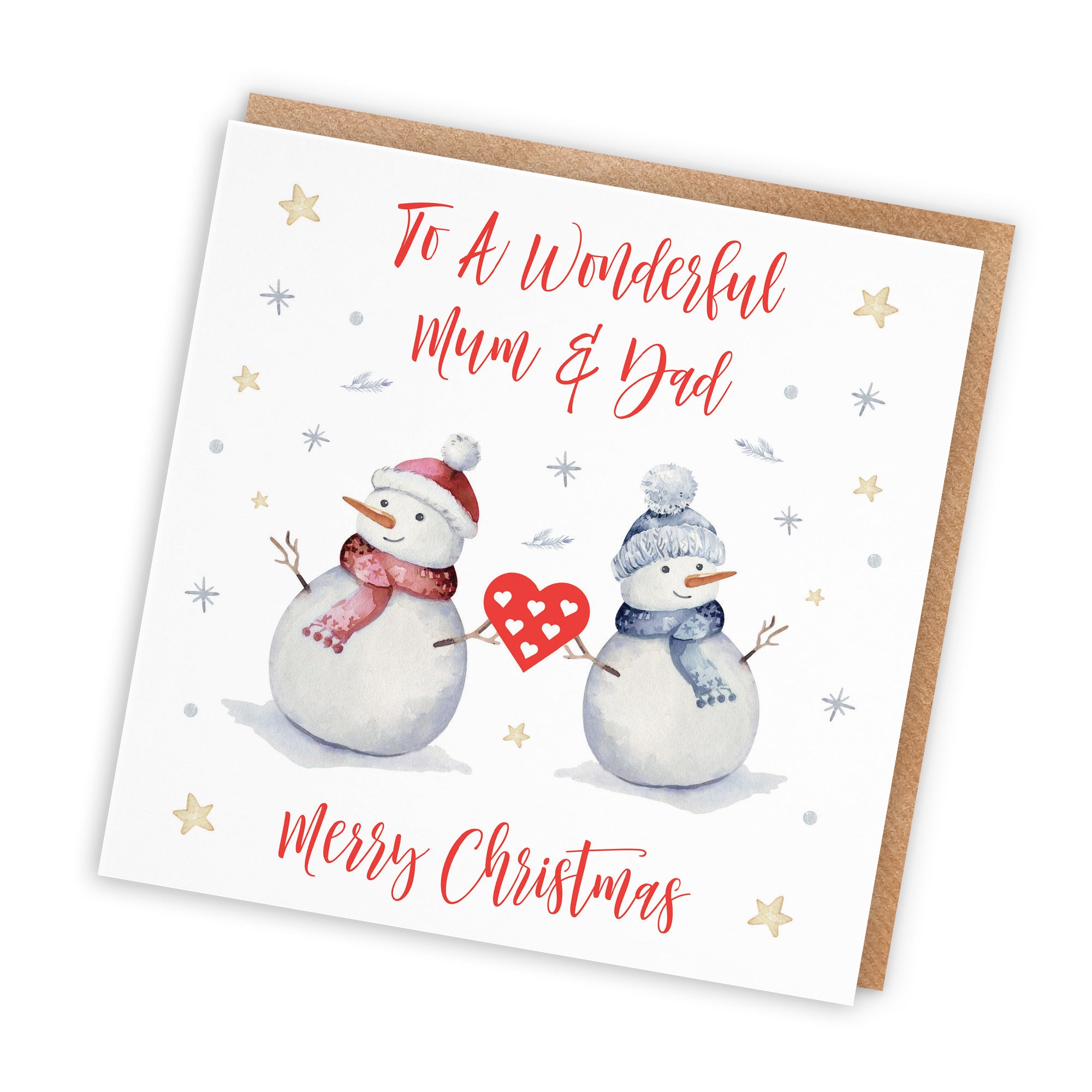 Mum And Dad Christmas Card Snowman - Default Title (TH02853)