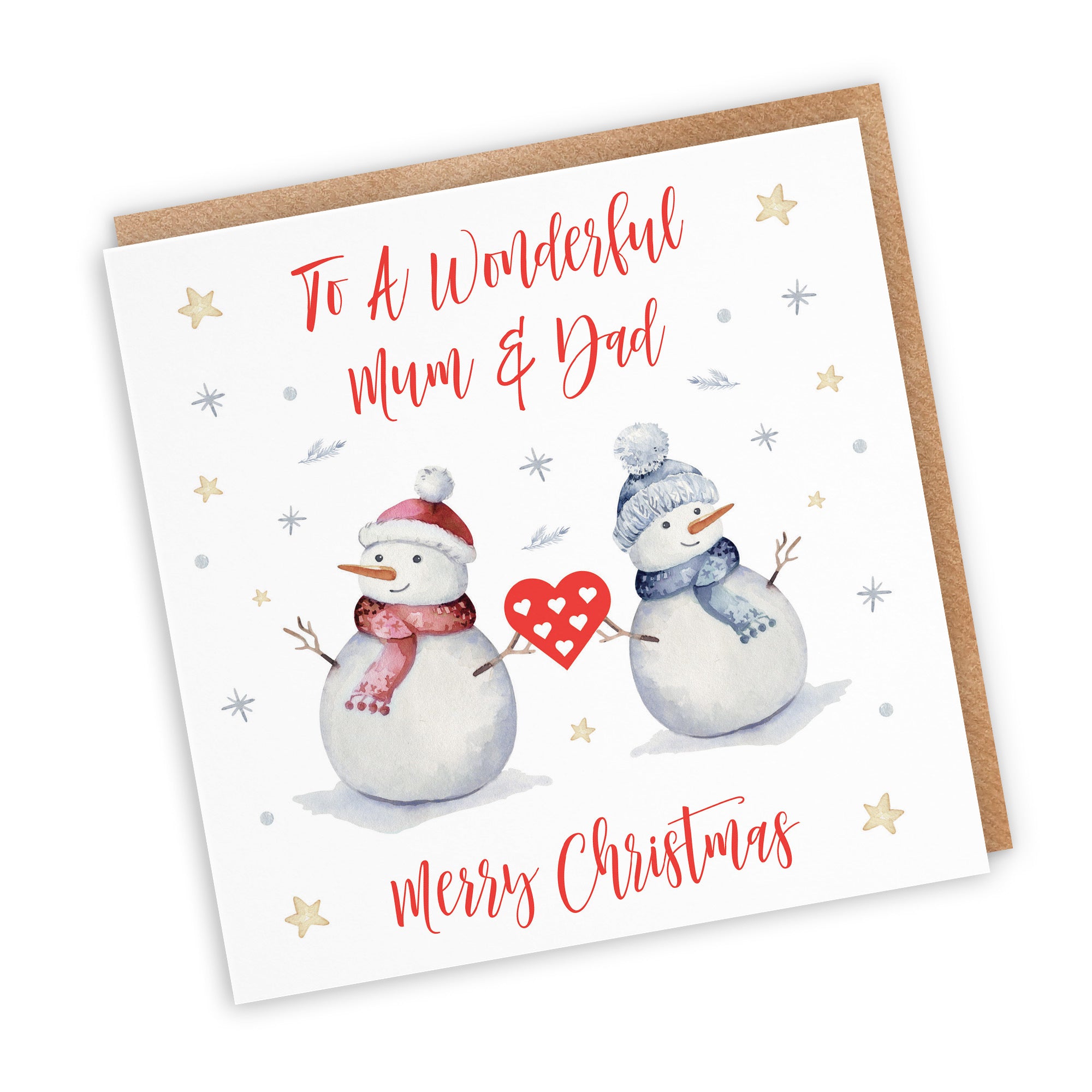 Mum And Dad Christmas Card Snowman - Default Title (TH02853)