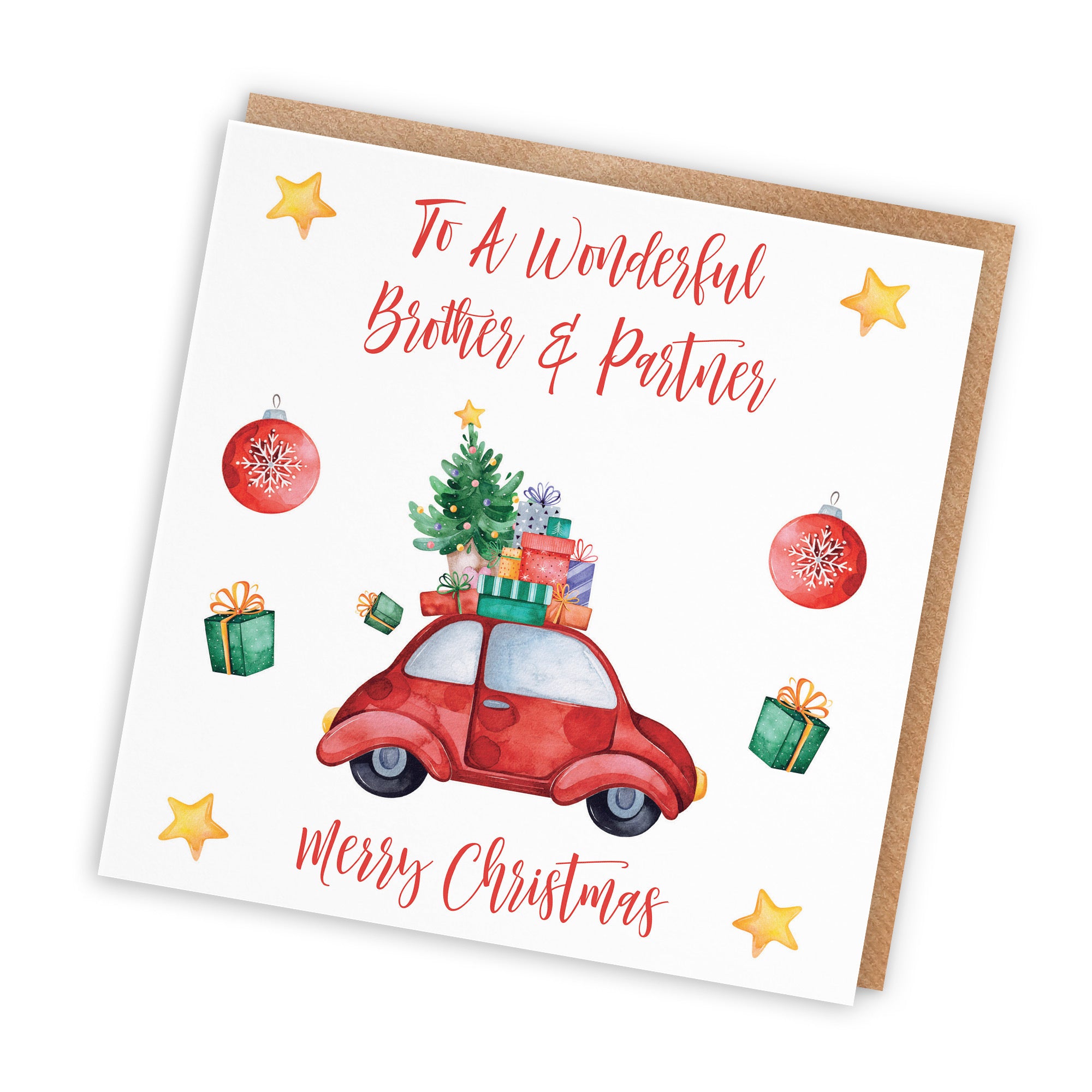 Brother And Partner Card Christmas Holiday - Default Title (TH02858)