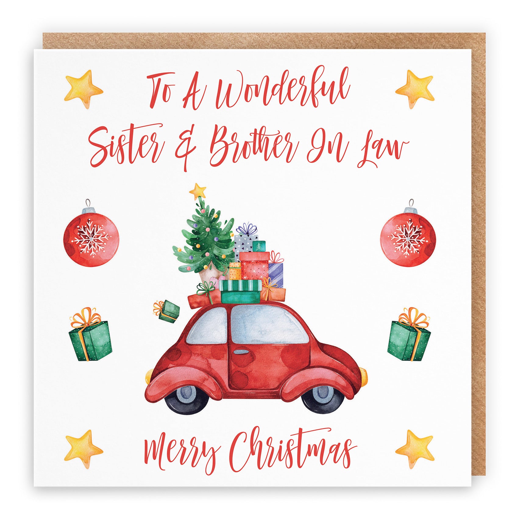 Sister And Brother In Law Card Christmas Holiday - Default Title (TH02861)