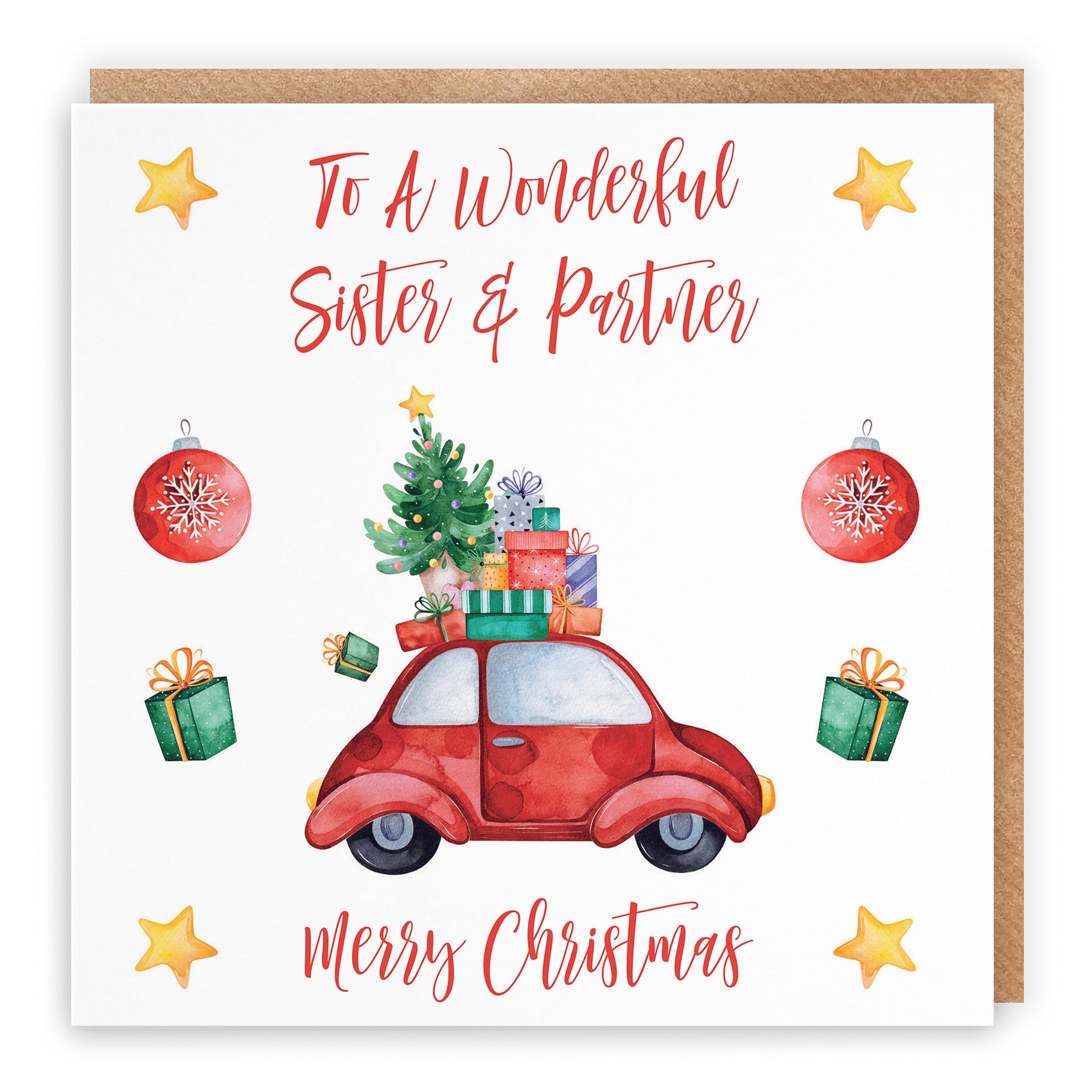 Sister And Partner Card Christmas Holiday - Default Title (TH02862)