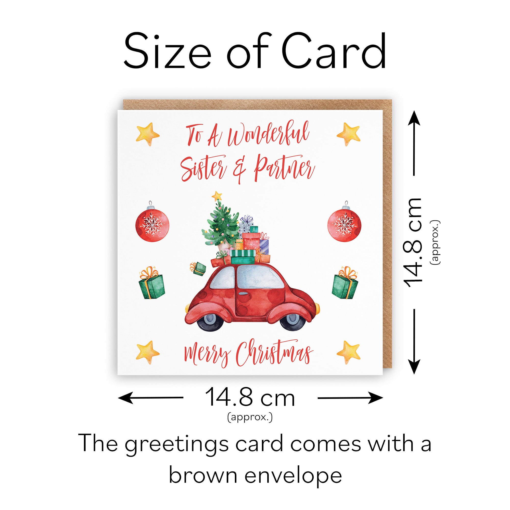 Sister And Partner Card Christmas Holiday - Default Title (TH02862)