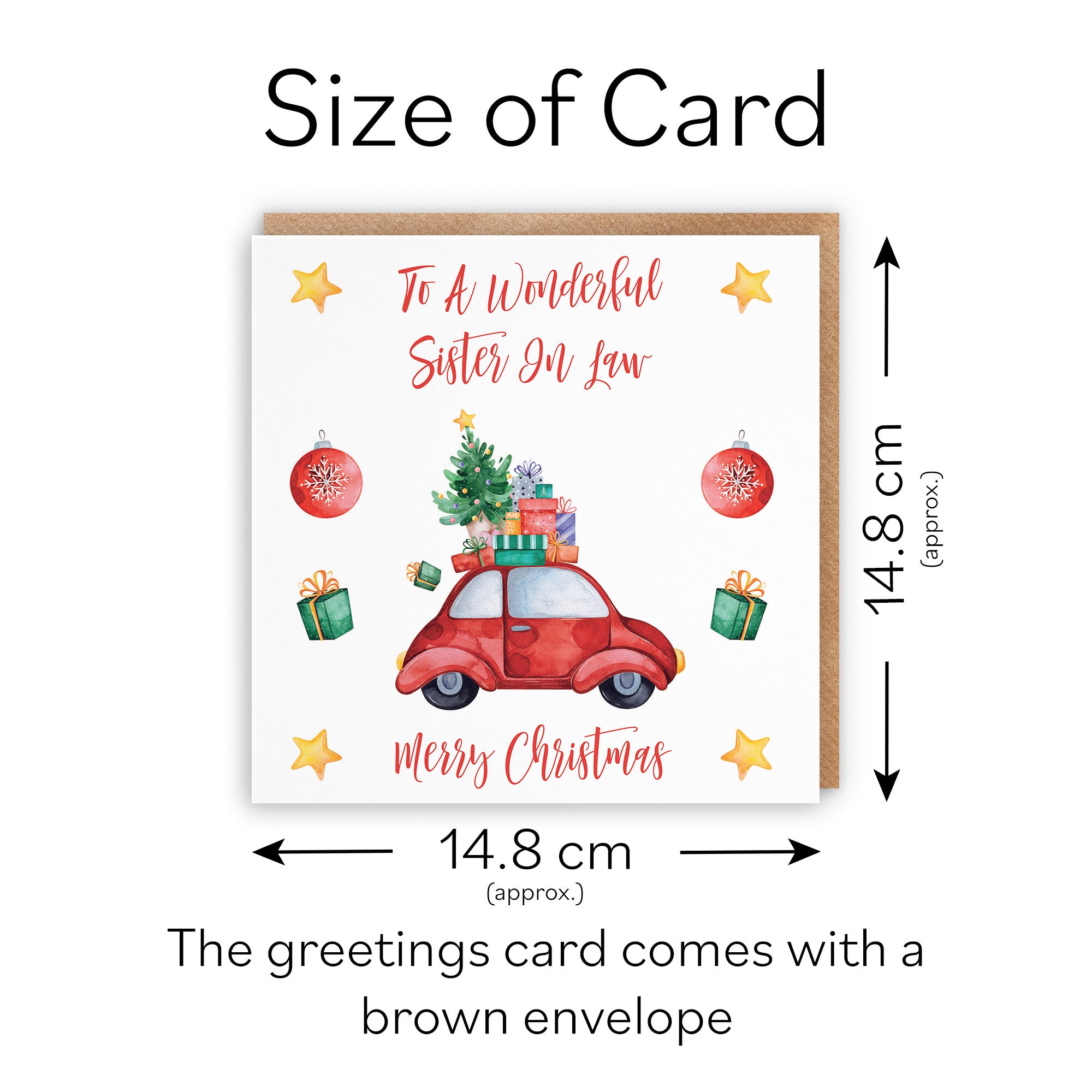 Sister In Law Card Christmas Holiday - Default Title (TH02864)