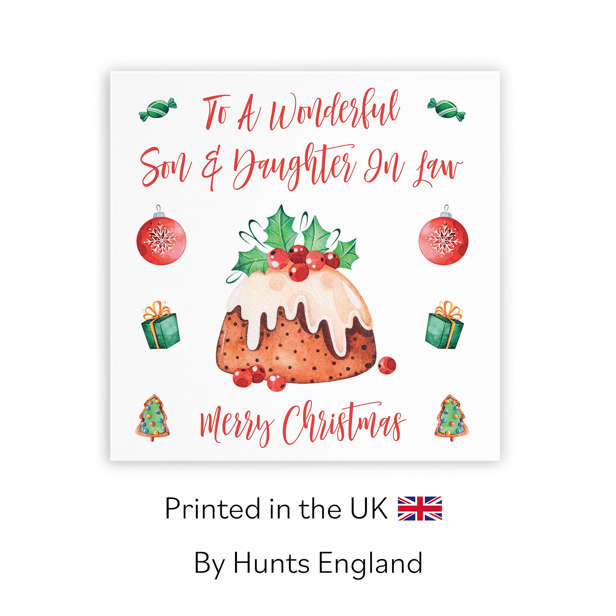 Son And Daughter In Law Card Christmas Pudding - Default Title (TH02900)