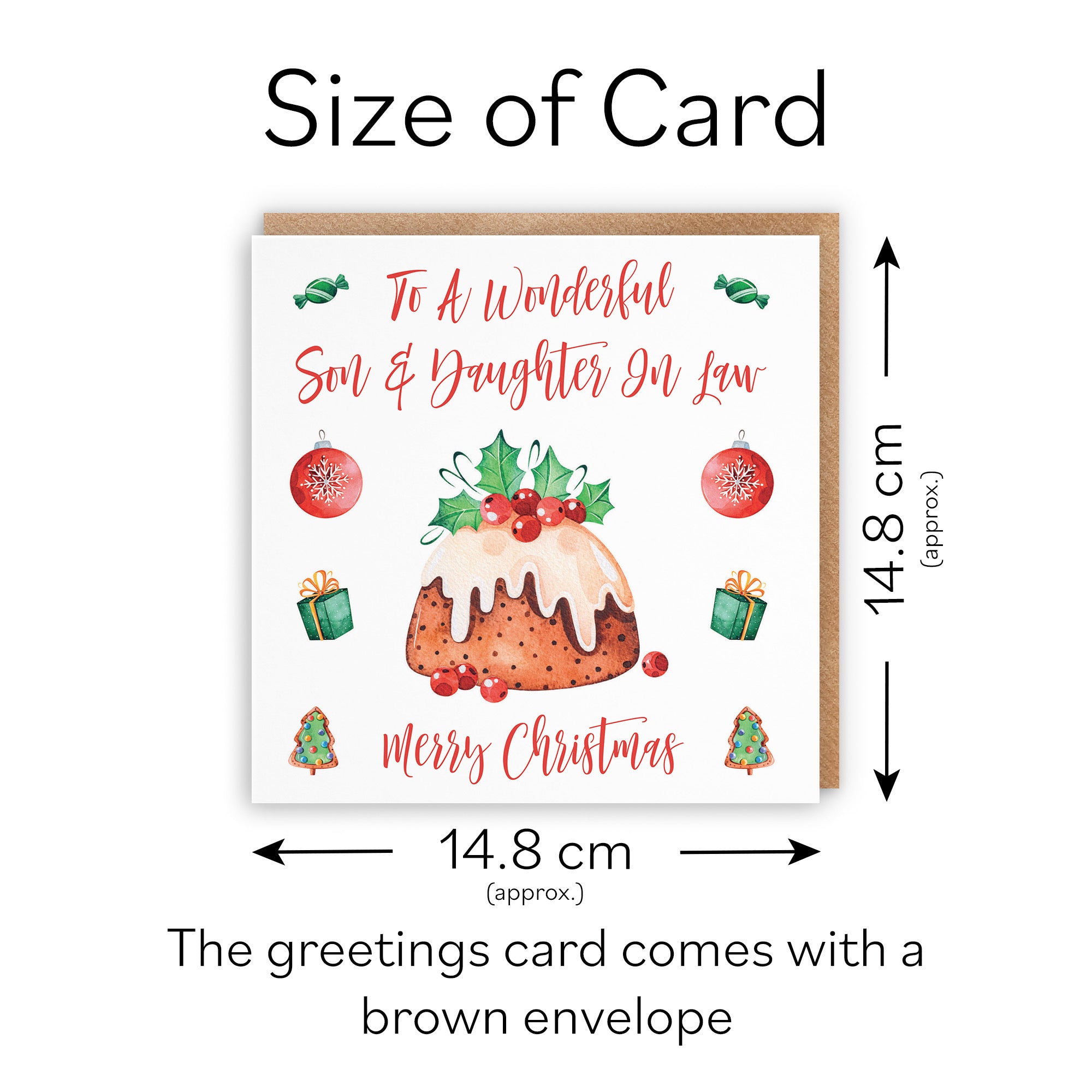 Son And Daughter In Law Card Christmas Pudding - Default Title (TH02900)