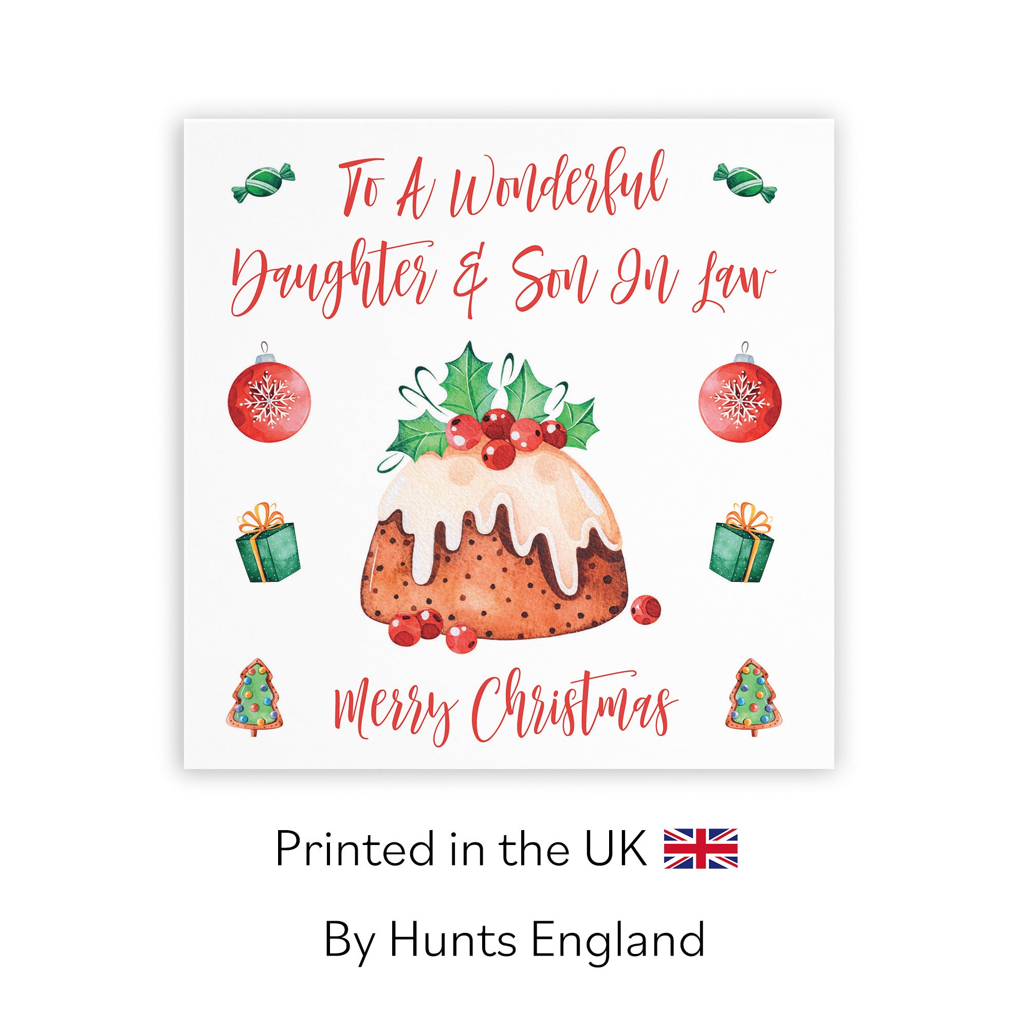 Daughter And Son In Law Card Christmas Pudding - Default Title (TH02901)