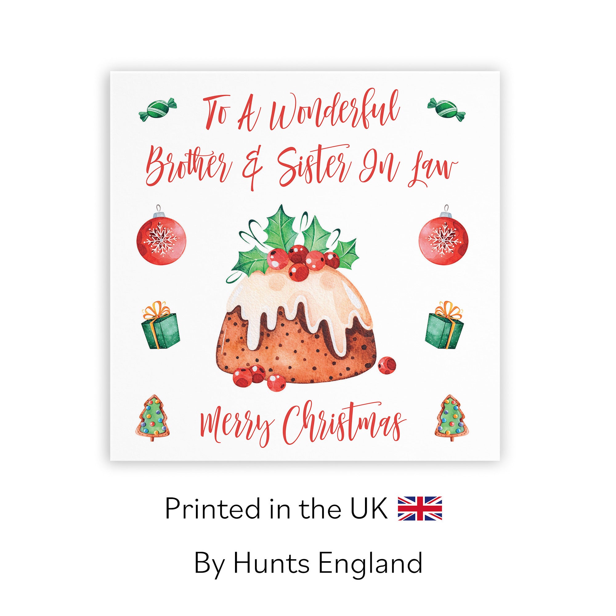 Brother And Sister In Law Card Christmas Pudding - Default Title (TH02902)