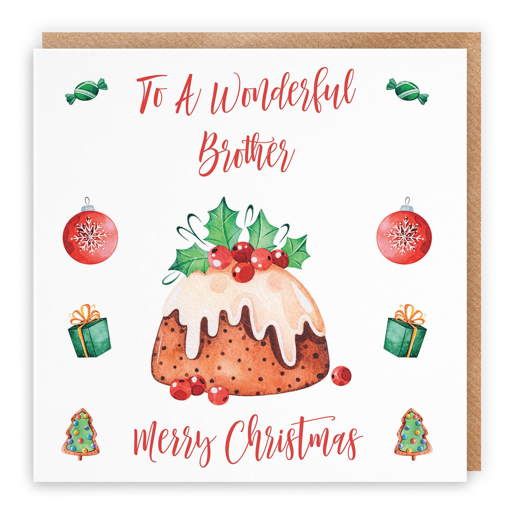 Brother Card Christmas Pudding - Default Title (TH02905)