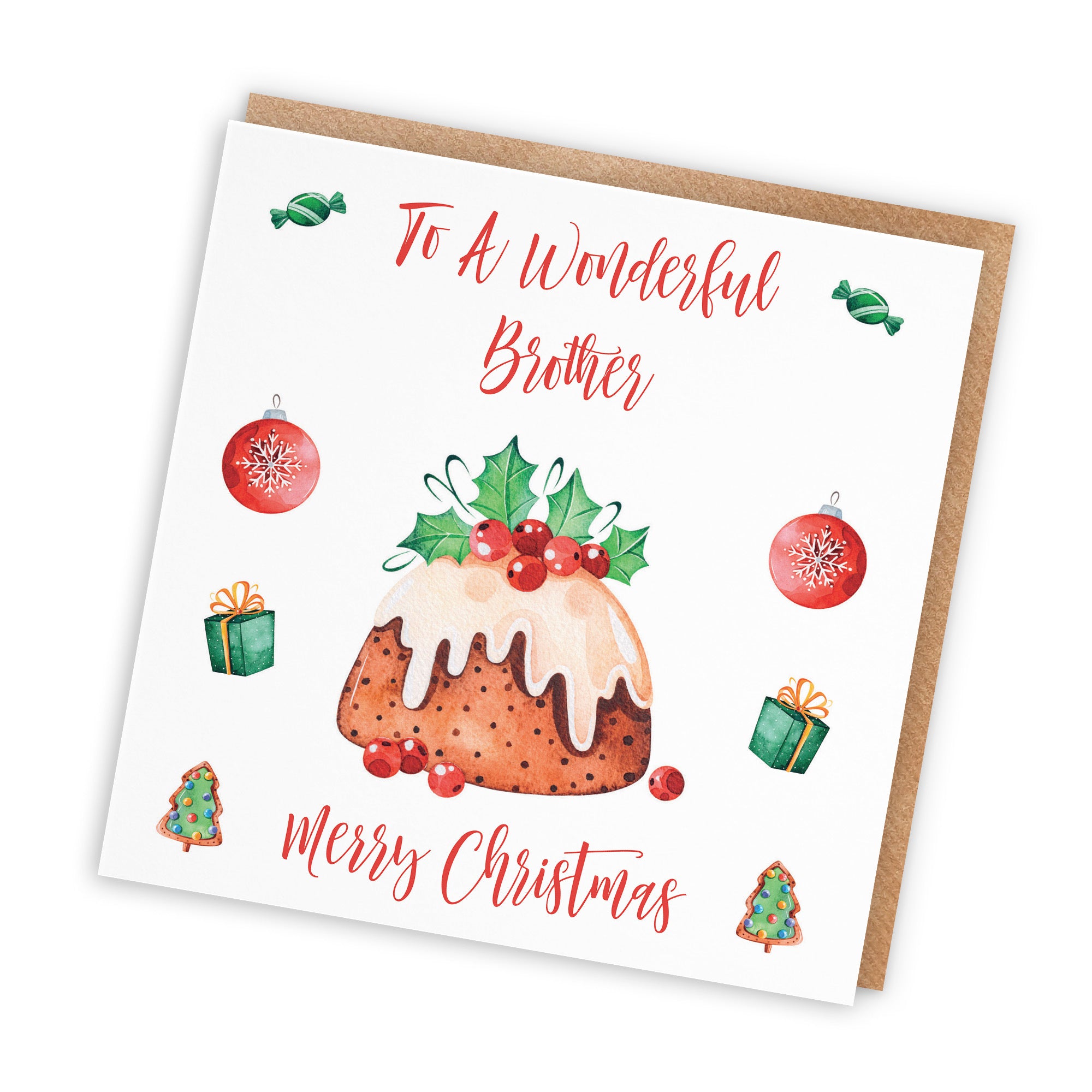 Brother Card Christmas Pudding - Default Title (TH02905)