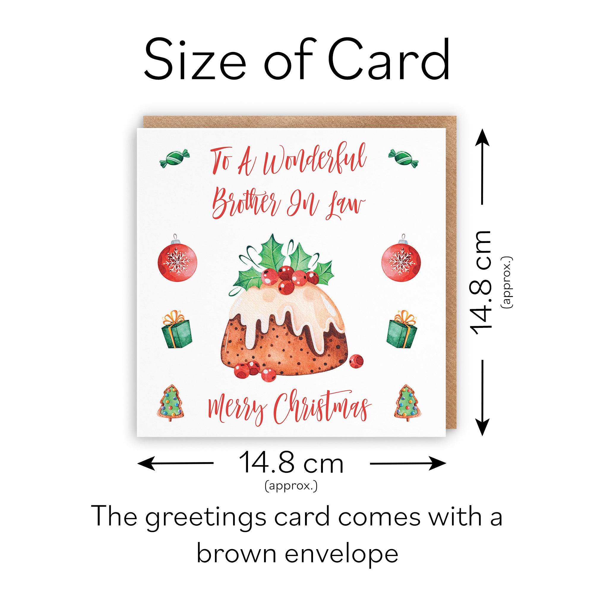 Brother In Law Card Christmas Pudding - Default Title (TH02906)