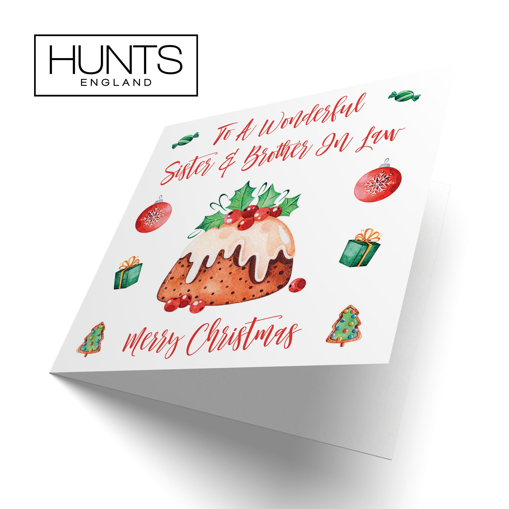 Sister And Brother In Law Card Christmas Pudding - Default Title (TH02907)