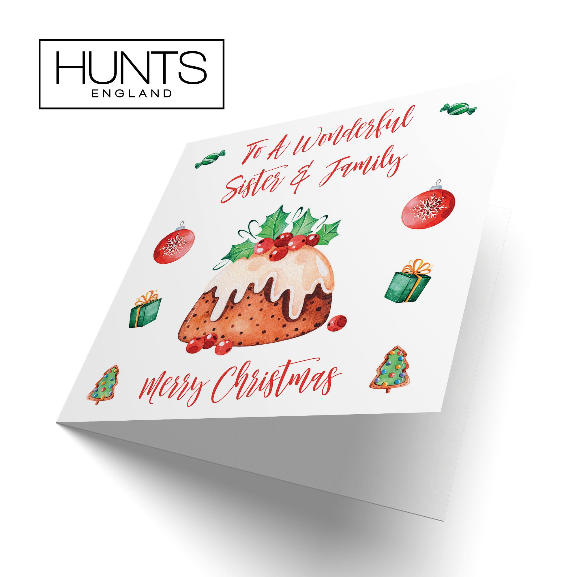 Sister And Family Card Christmas Pudding - Default Title (TH02908)