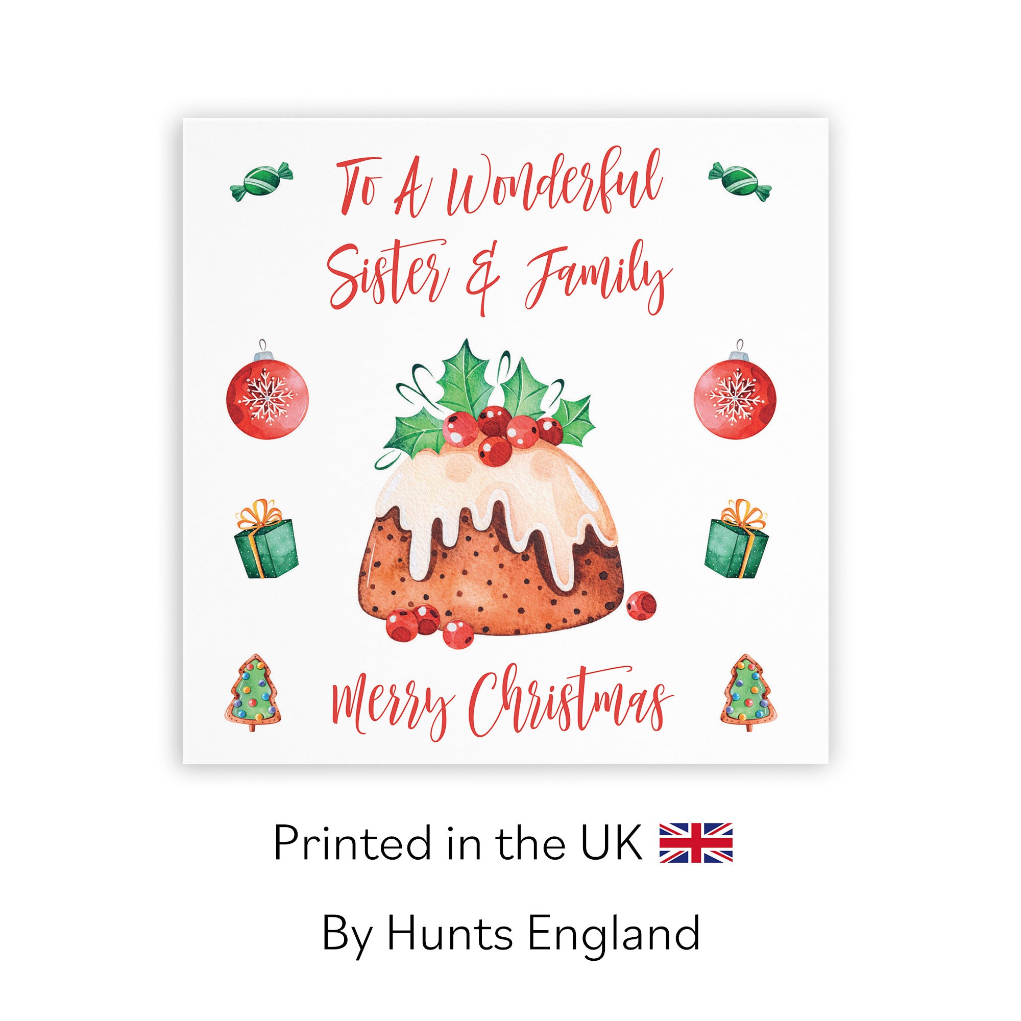 Sister And Family Card Christmas Pudding - Default Title (TH02908)