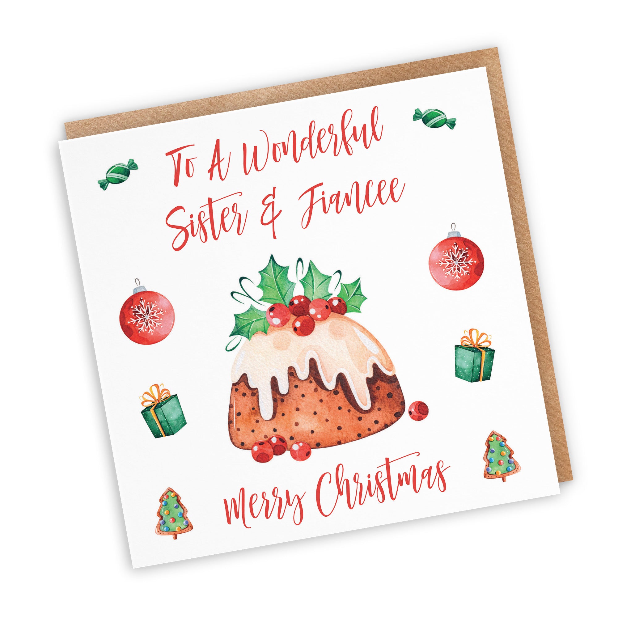 Sister And Fiancee Card Christmas Pudding - Default Title (TH02909)
