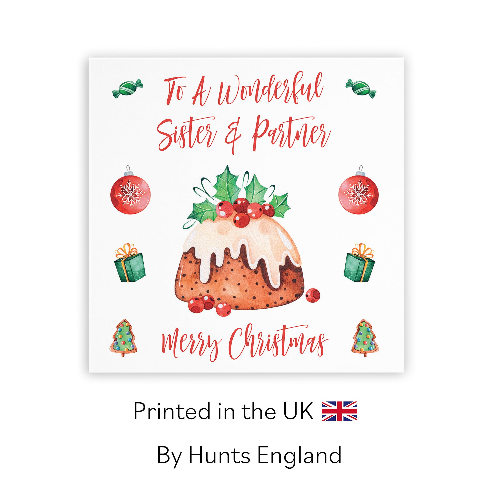 Sister And Partner Card Christmas Pudding - Default Title (TH02910)