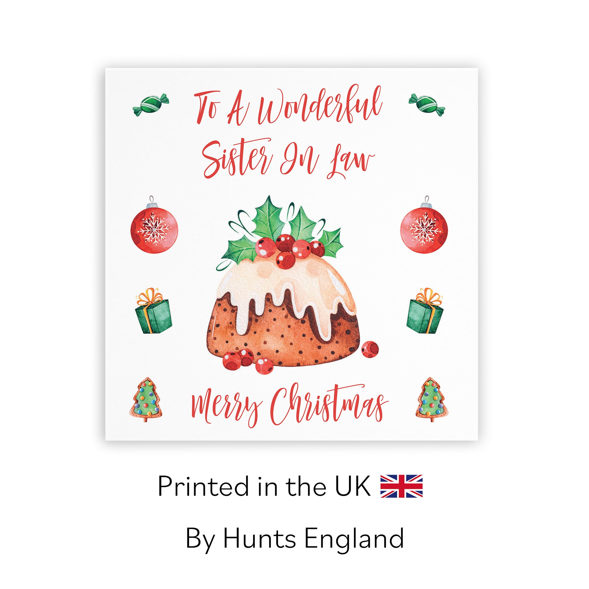 Sister In Law Card Christmas Pudding - Default Title (TH02912)