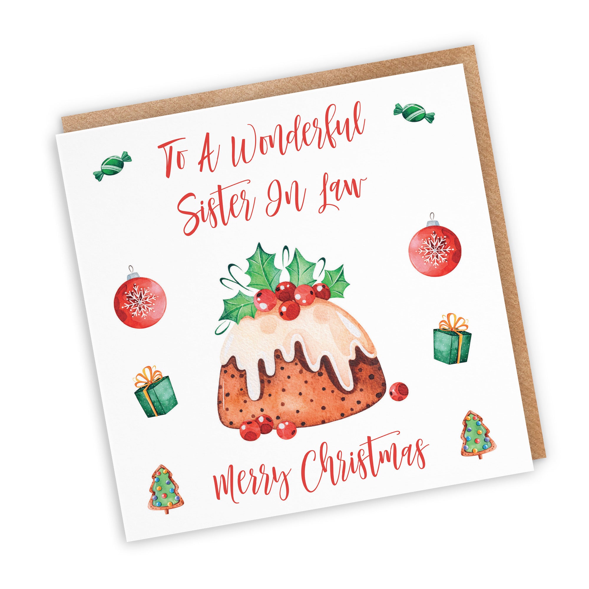 Sister In Law Card Christmas Pudding - Default Title (TH02912)