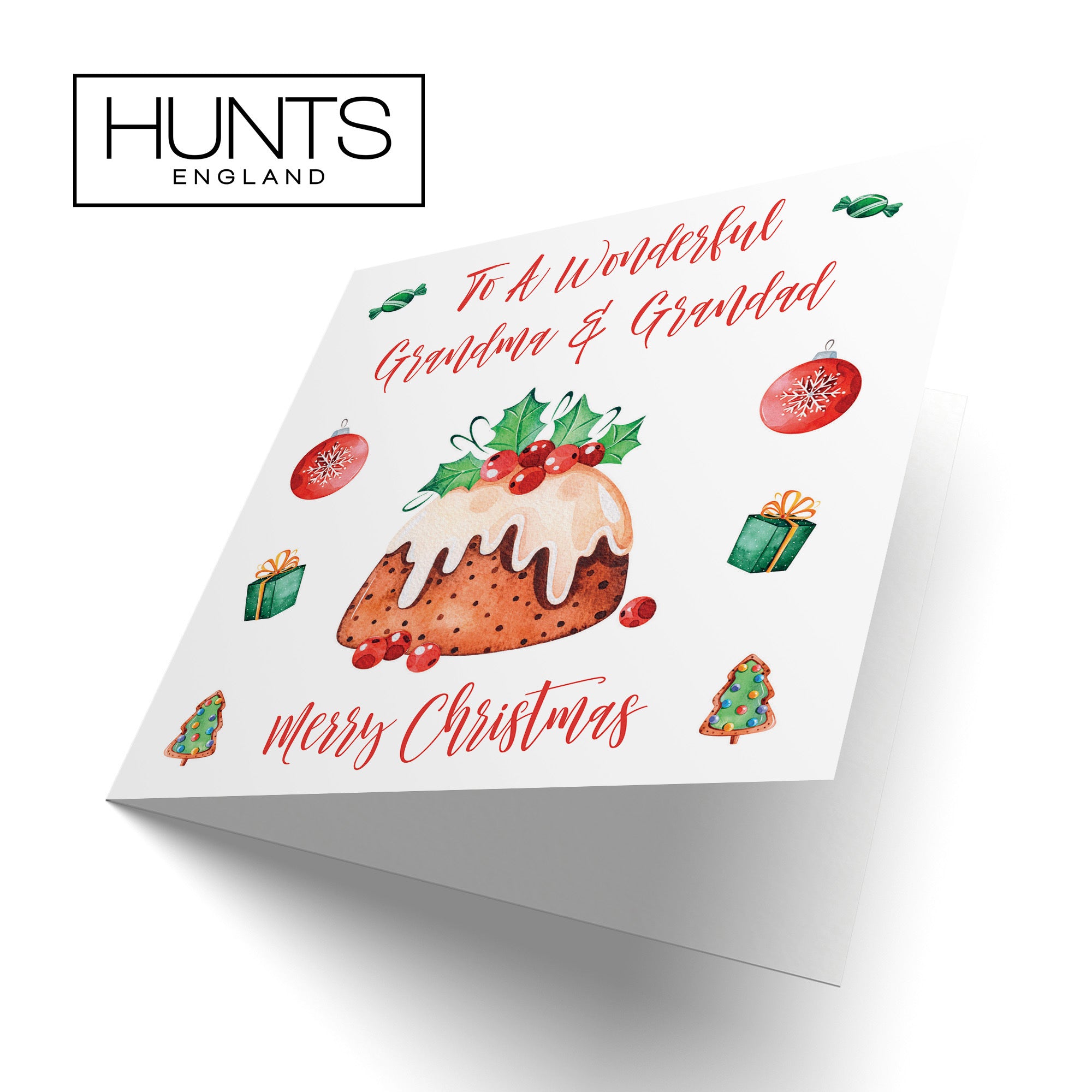 Grandma And Grandad Card Christmas Pudding - Default Title (TH02914)