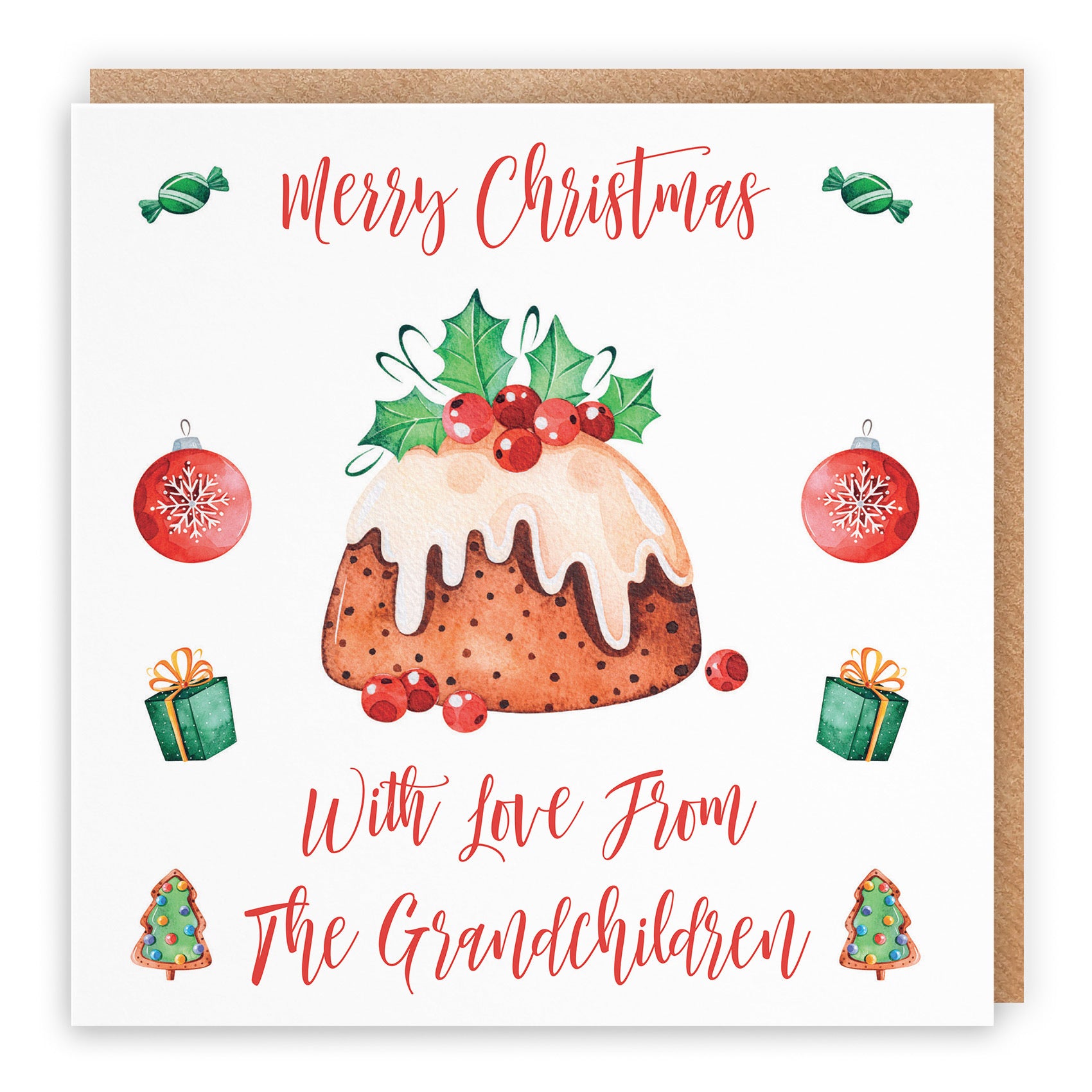 From Grandchildren Card Christmas Pudding - Default Title (TH02918)