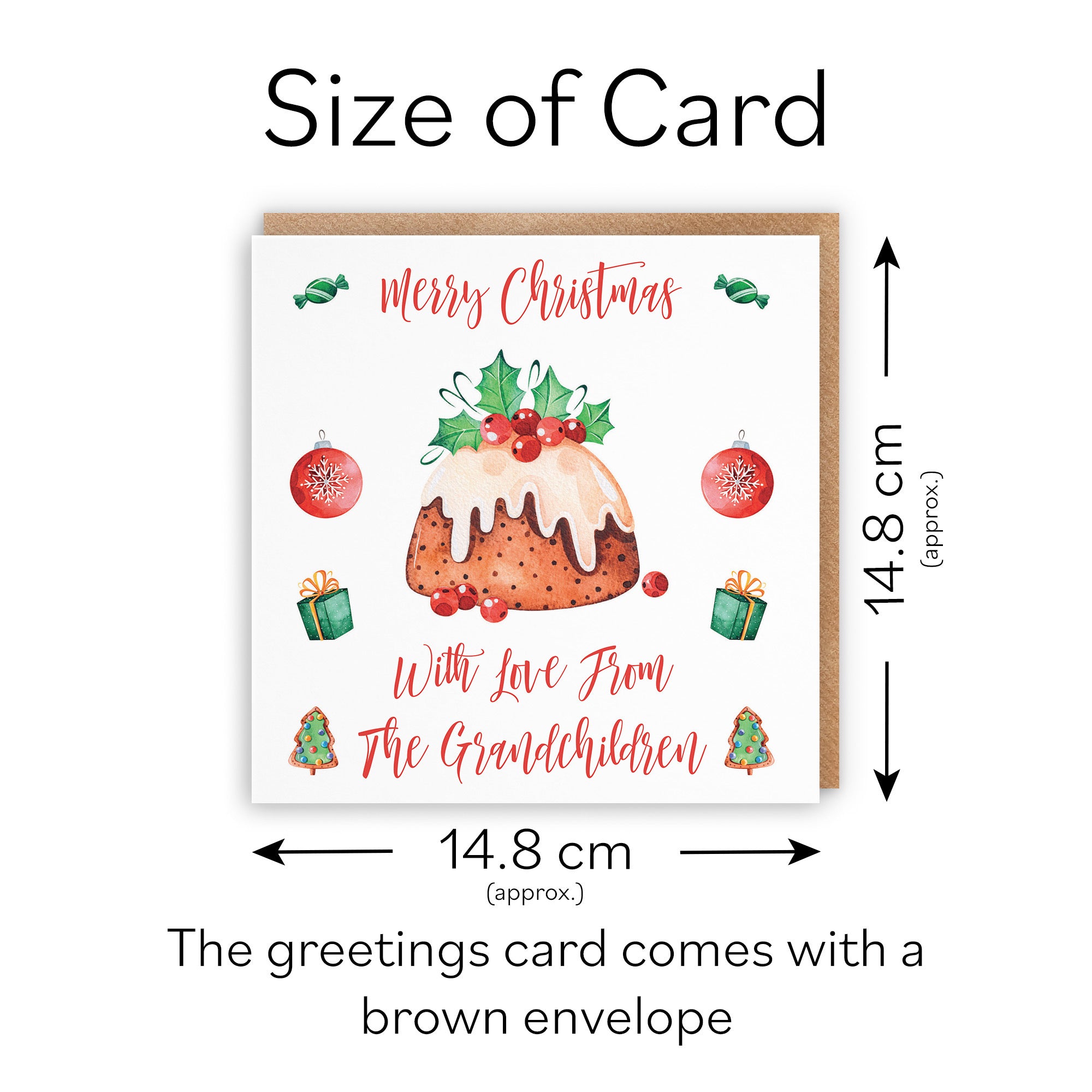 From Grandchildren Card Christmas Pudding - Default Title (TH02918)
