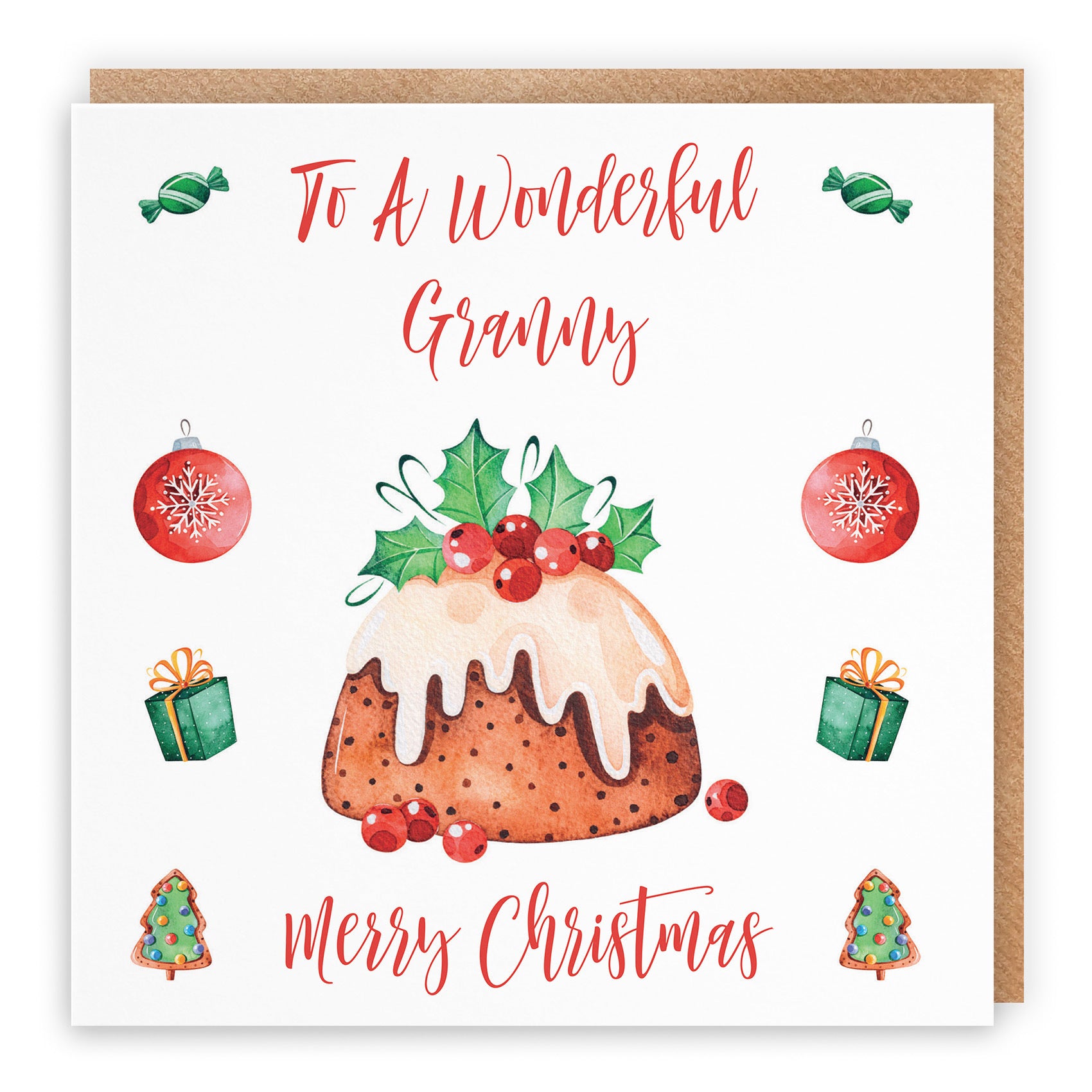Granny Card Christmas Pudding - Default Title (TH02919)