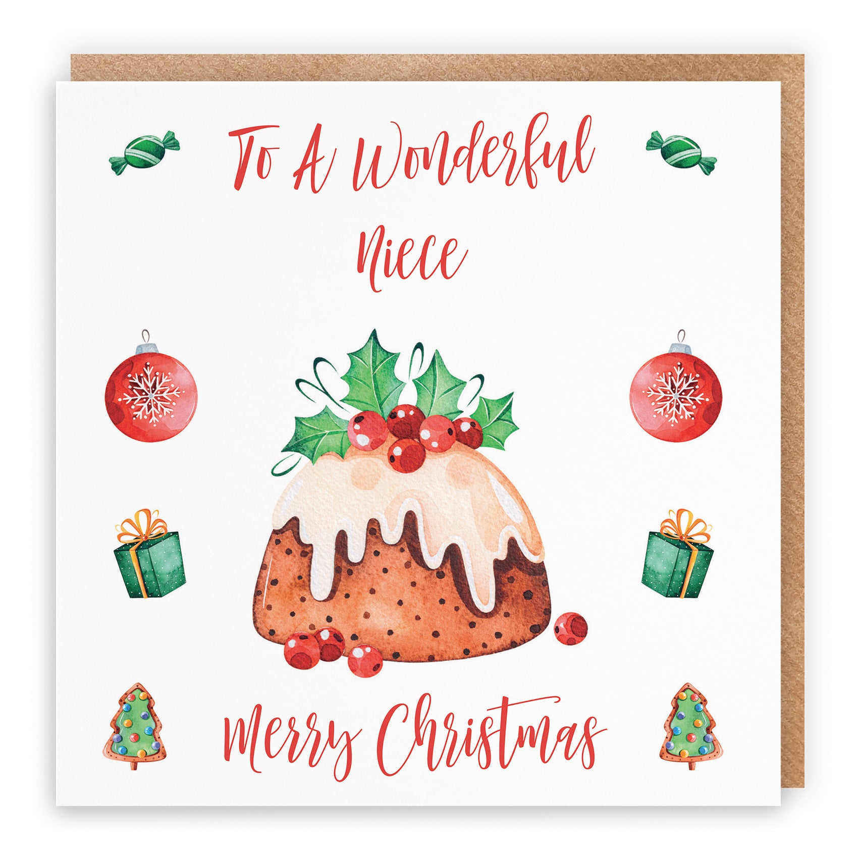 Niece Card Christmas Pudding - Default Title (TH02924)