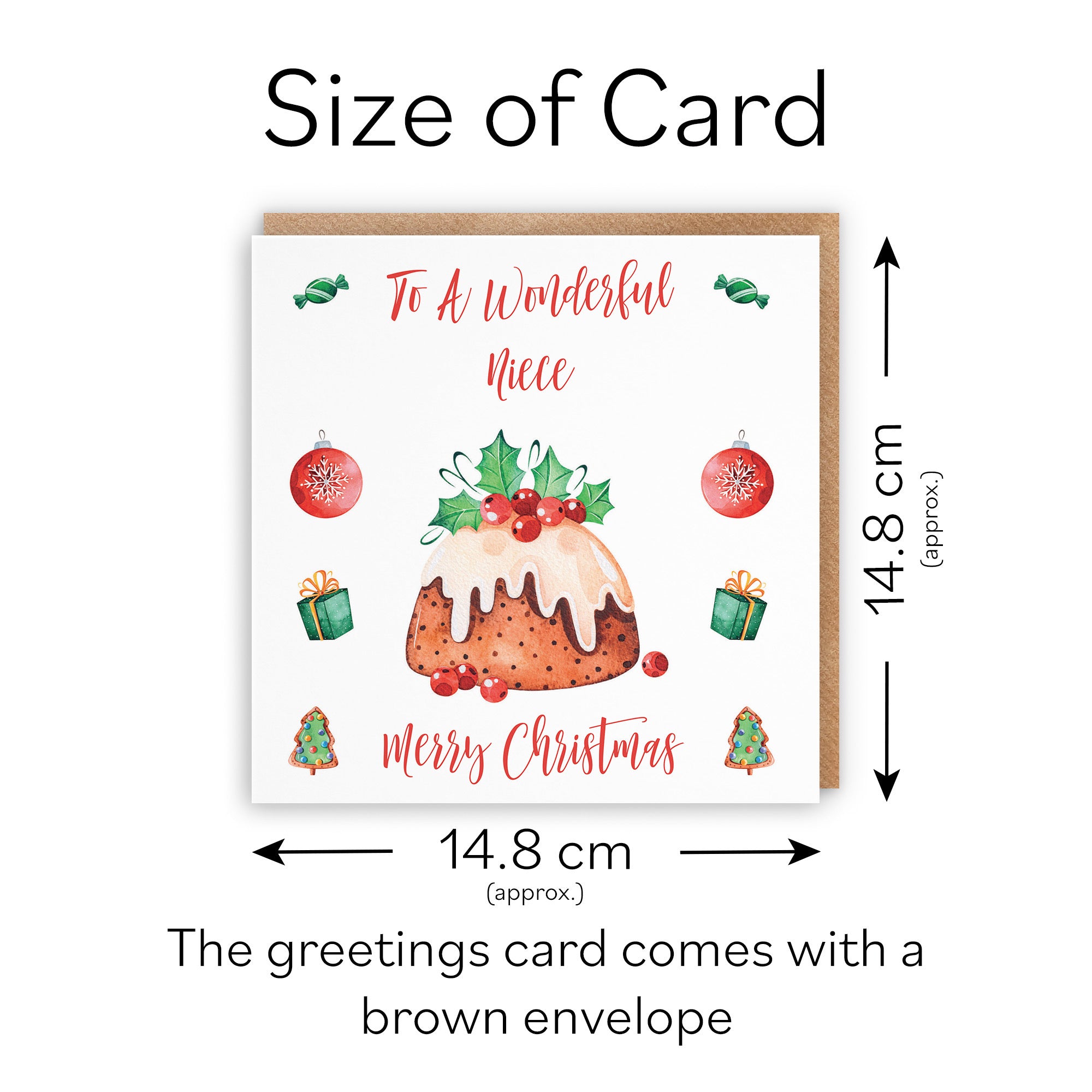 Niece Card Christmas Pudding - Default Title (TH02924)
