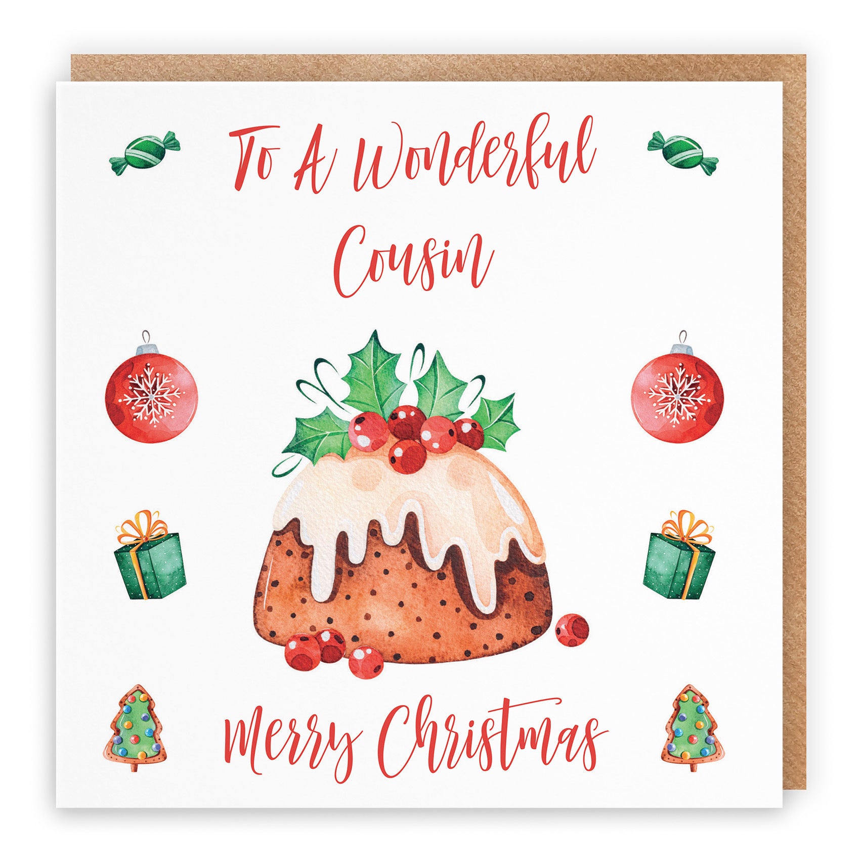 Cousin Card Christmas Pudding - Default Title (TH02927)