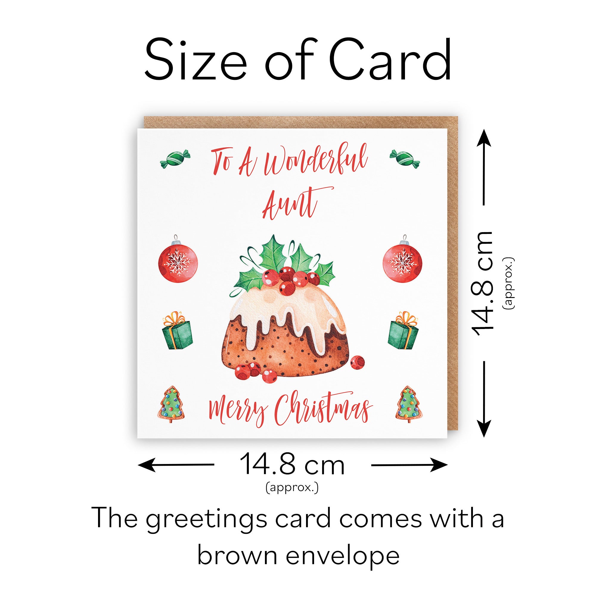 Aunt Card Christmas Pudding - Default Title (TH02932)