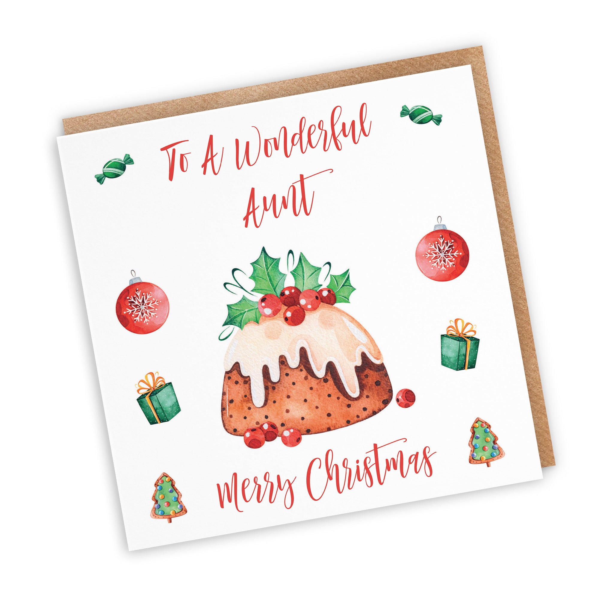 Aunt Card Christmas Pudding - Default Title (TH02932)