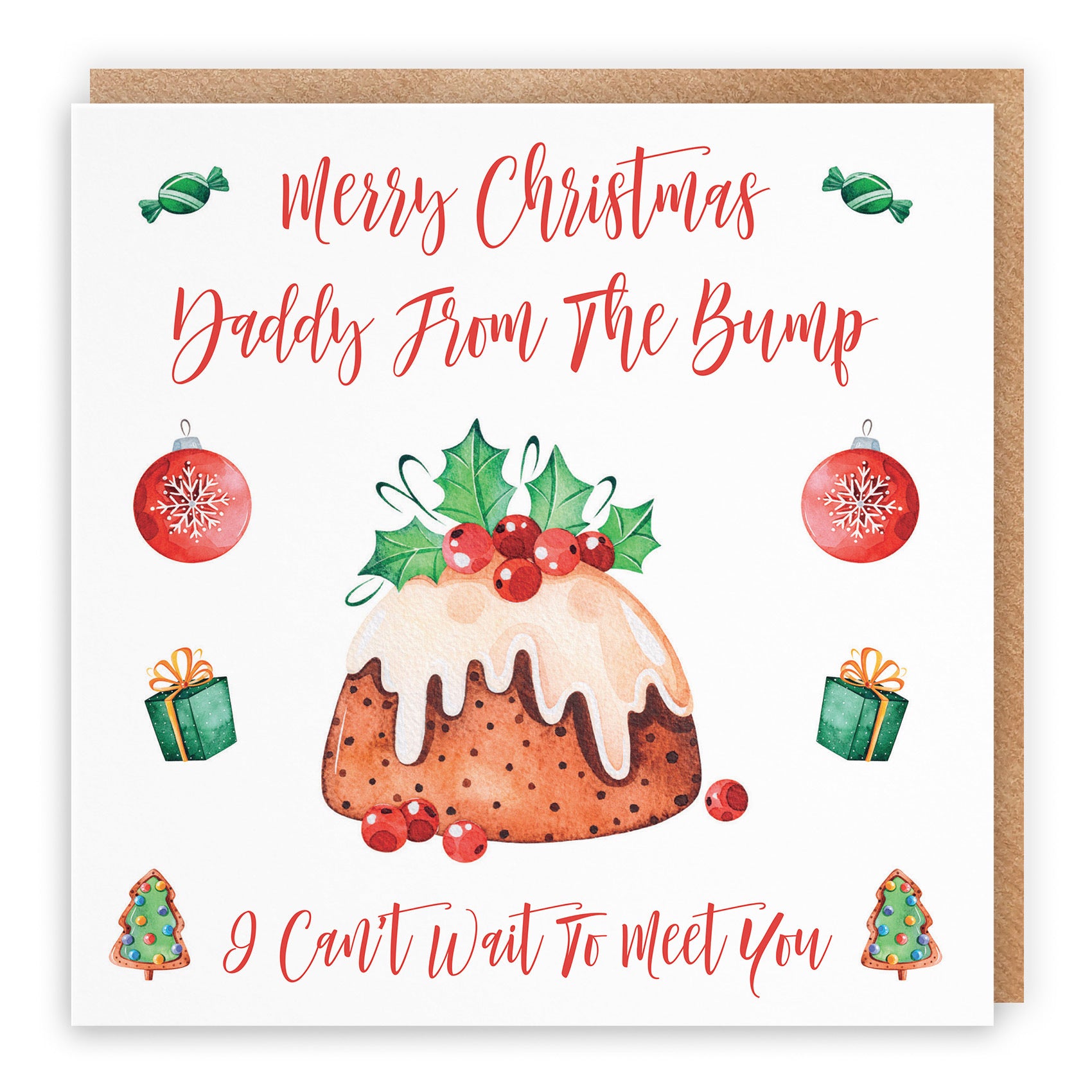 Daddy From The Bump Card Christmas Pudding - Default Title (TH02935)