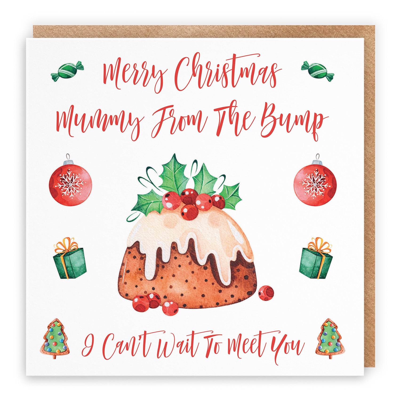 Mummy From The Bump Card Christmas Pudding - Default Title (TH02936)