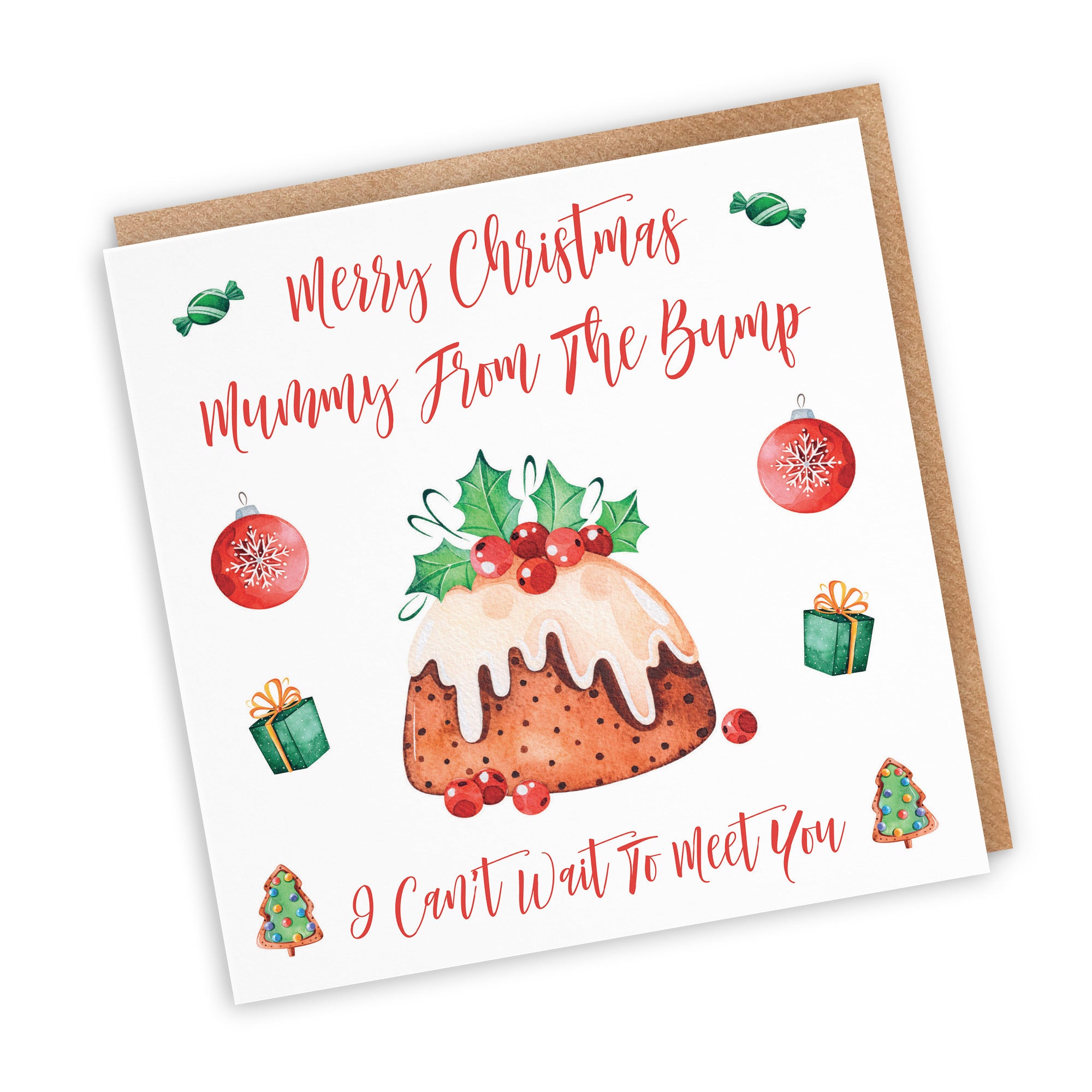 Mummy From The Bump Card Christmas Pudding - Default Title (TH02936)