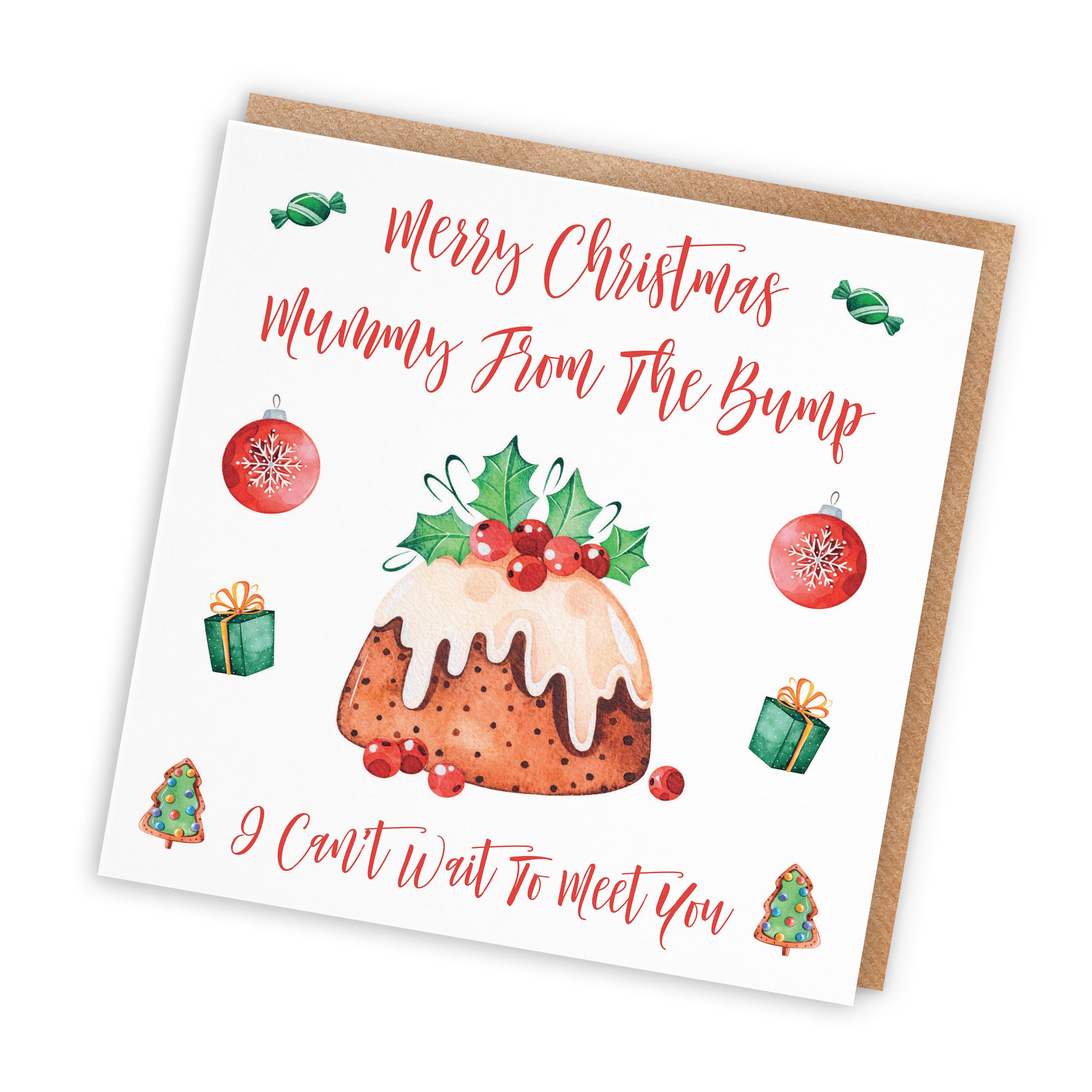 Mummy From The Bump Card Christmas Pudding - Default Title (TH02936)