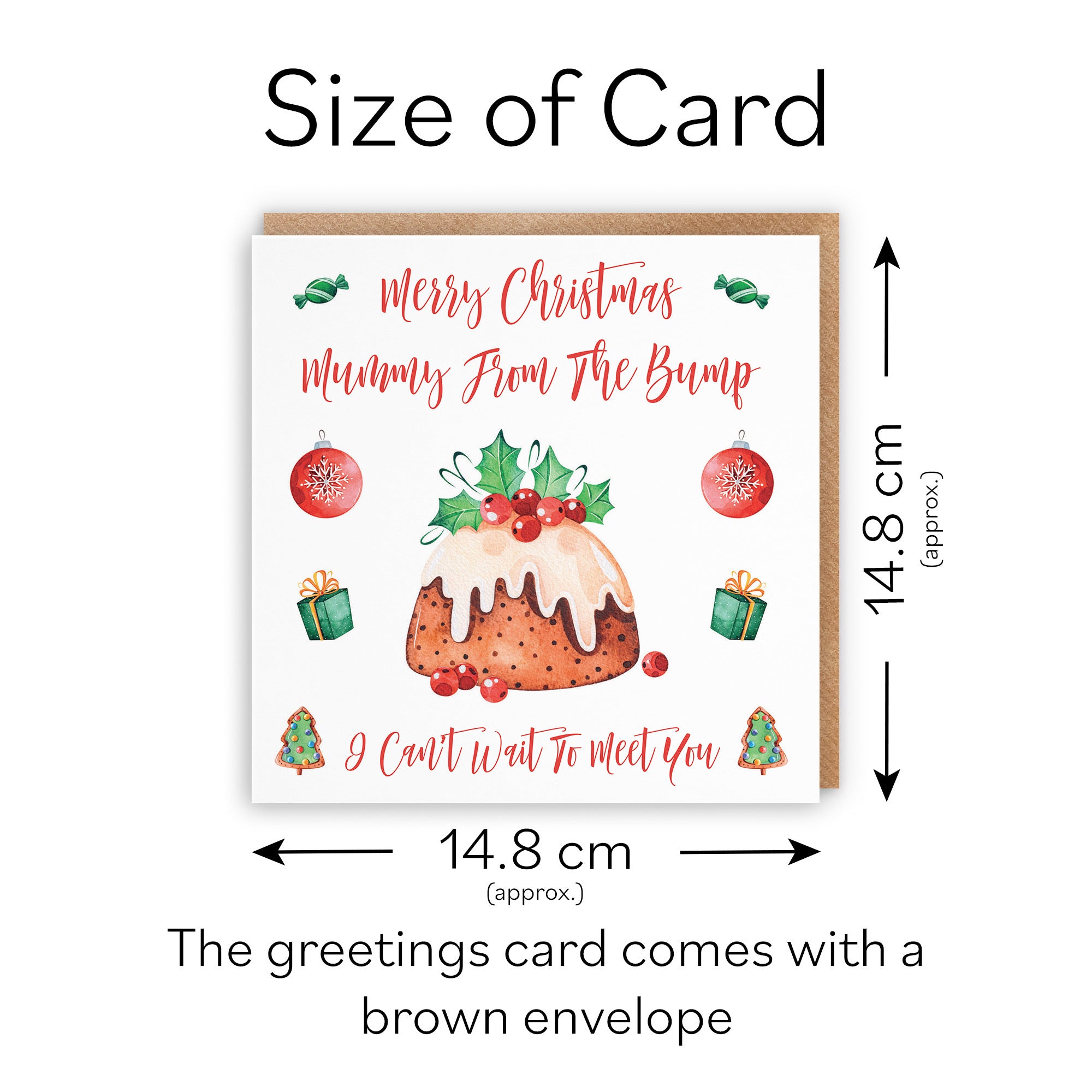 Mummy From The Bump Card Christmas Pudding - Default Title (TH02936)