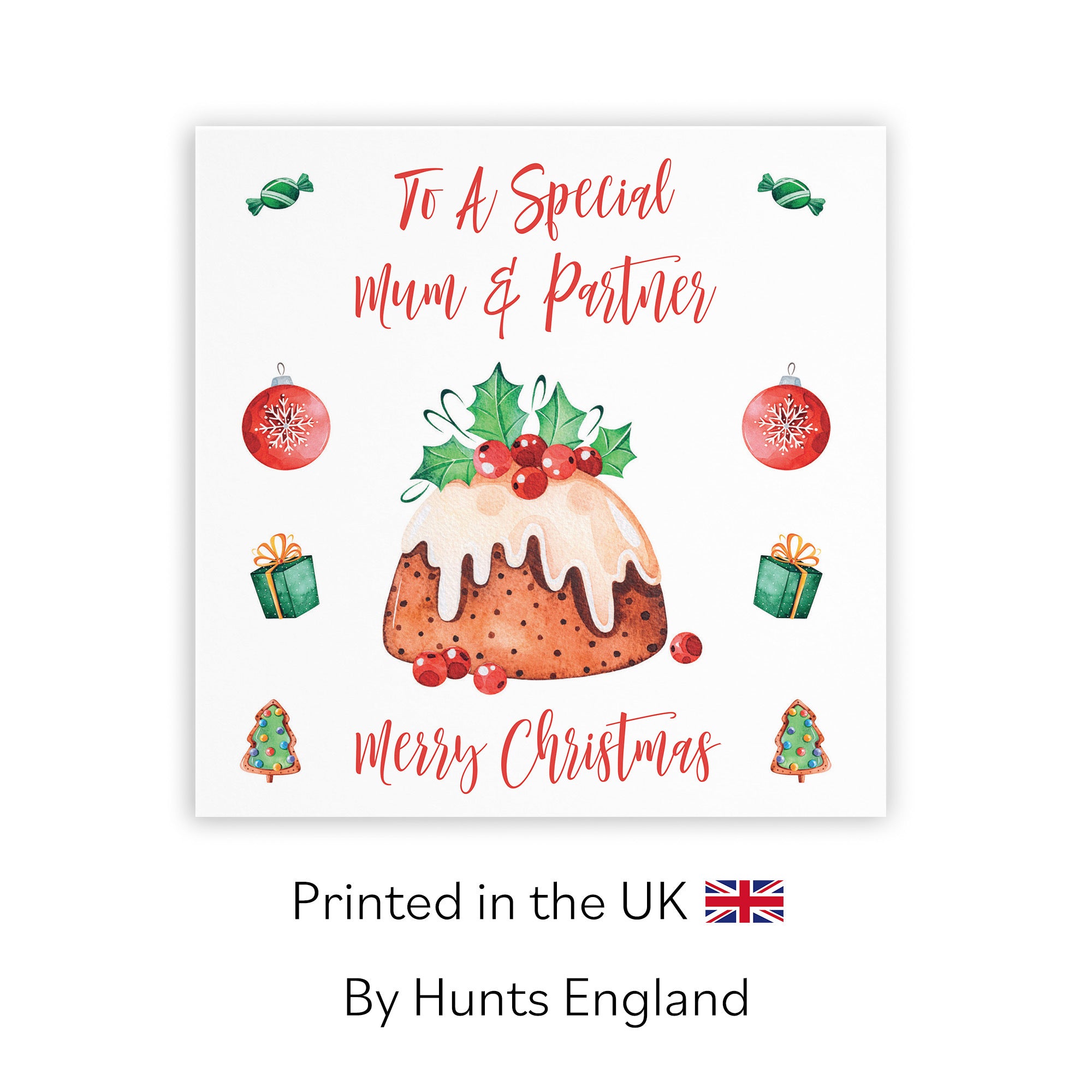 Mum And Partner Card Christmas Pudding - Default Title (TH02937)