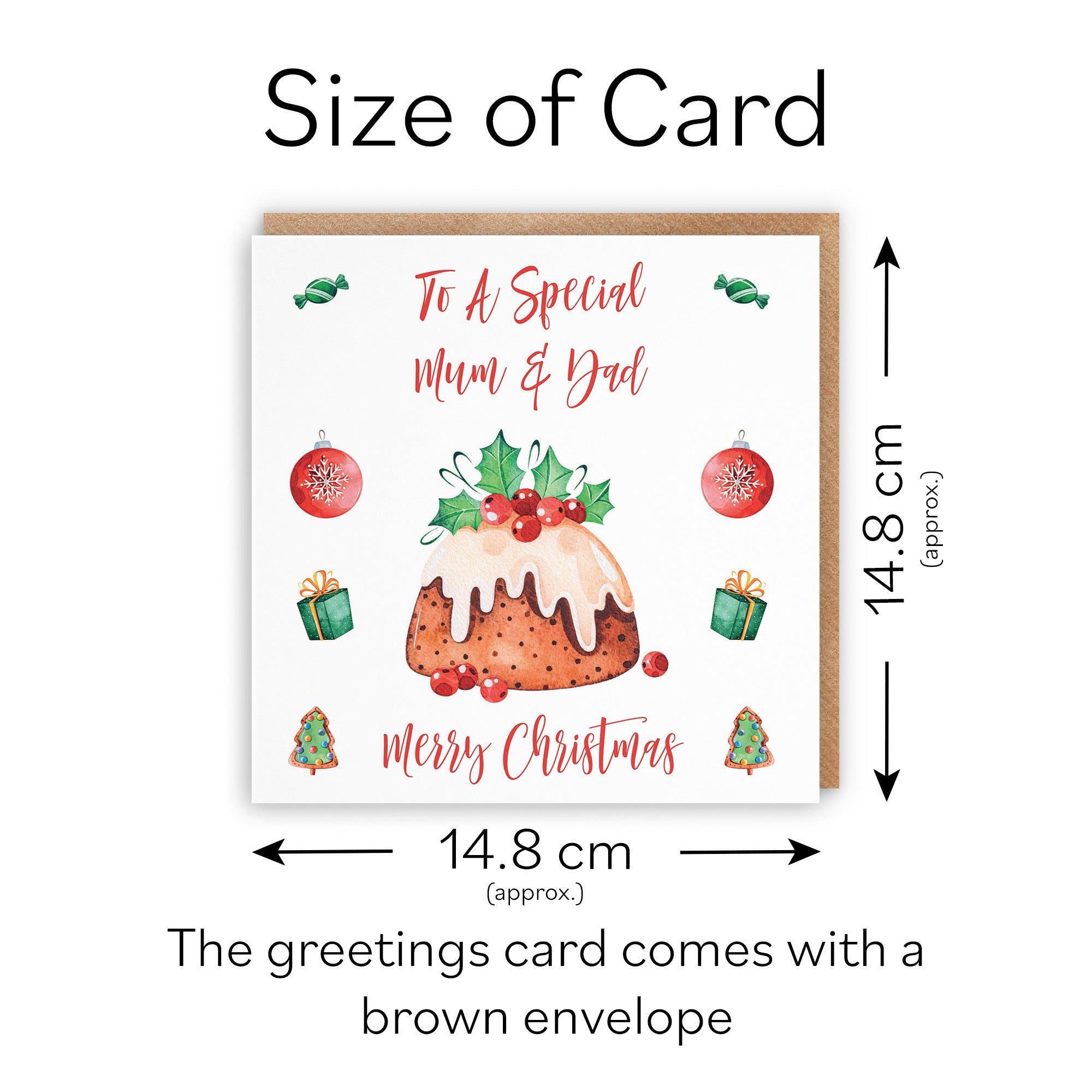 Mum And Dad Card Christmas Pudding - Default Title (TH02938)