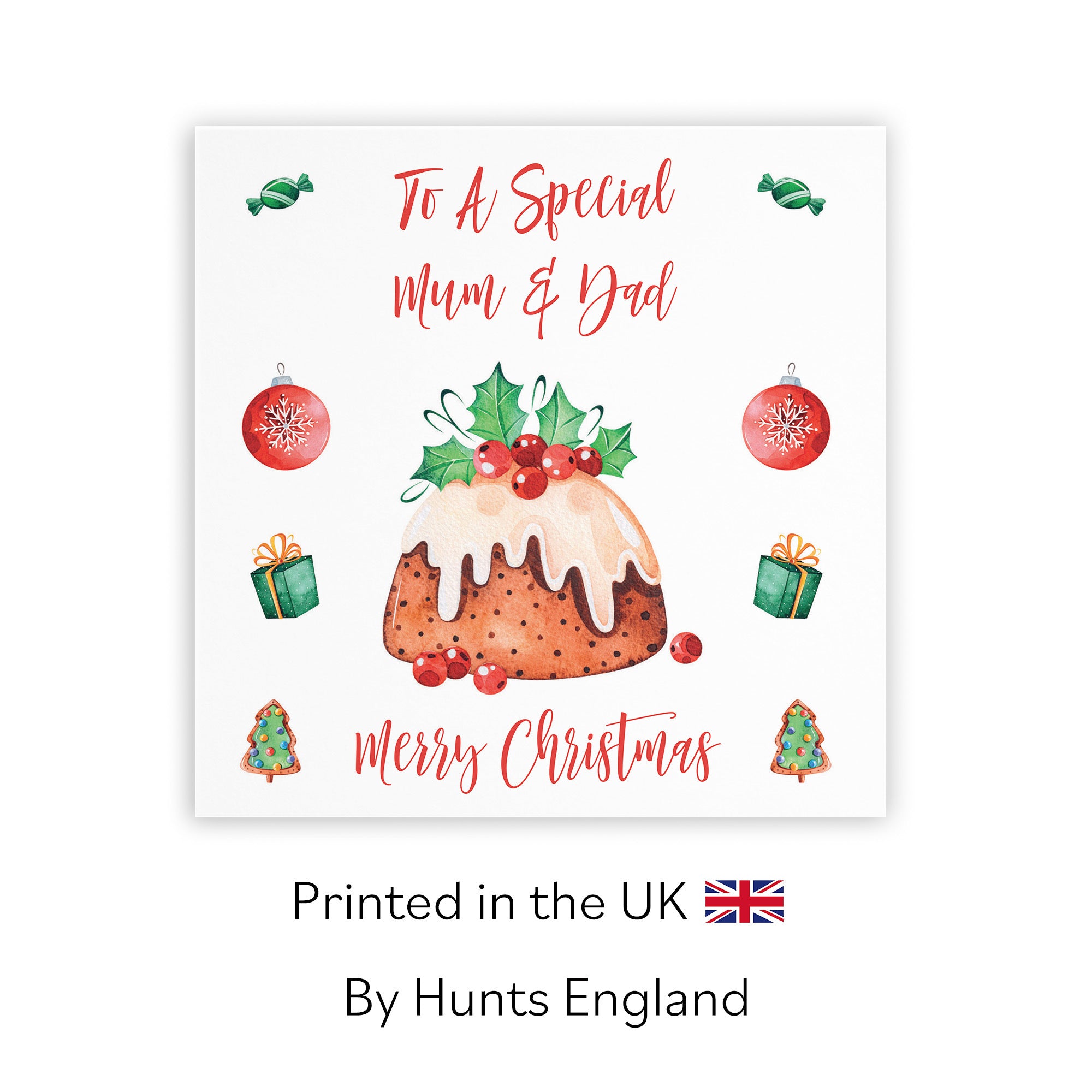 Mum And Dad Card Christmas Pudding - Default Title (TH02938)
