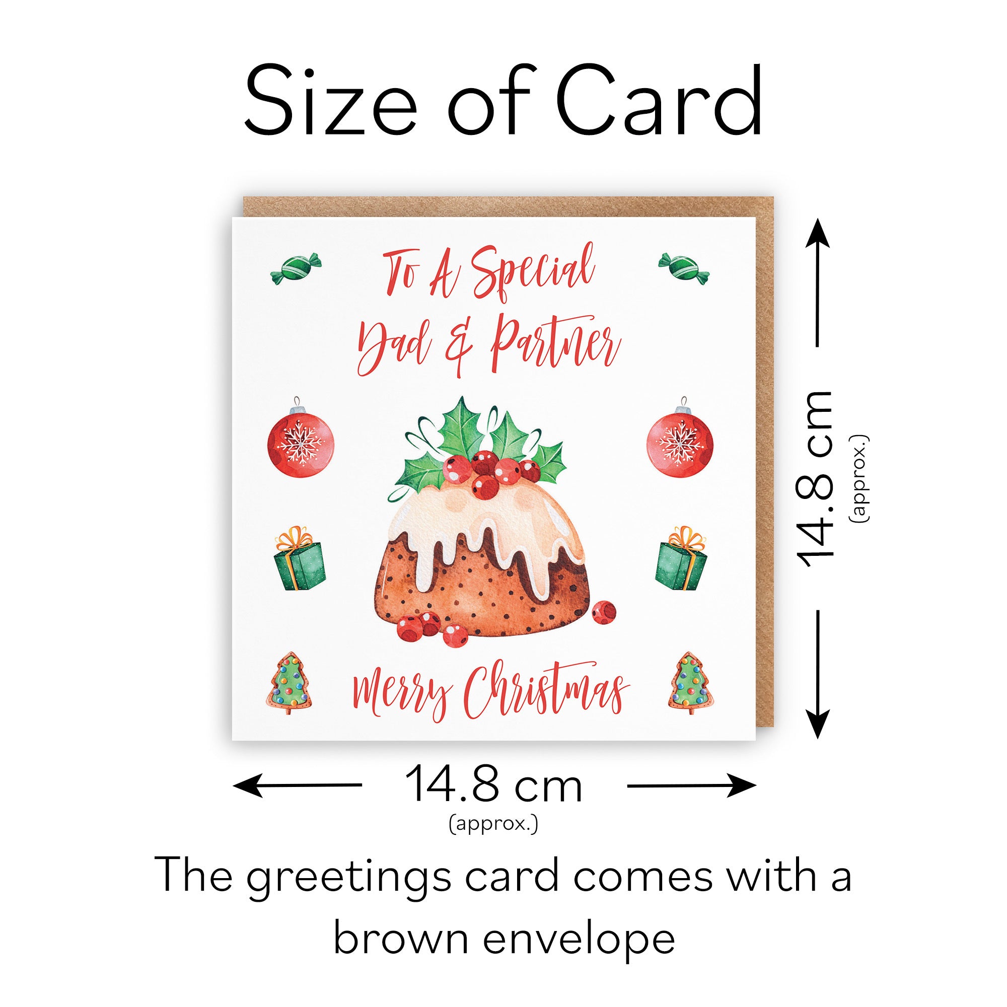 Dad And Partner Card Christmas Pudding - Default Title (TH02939)