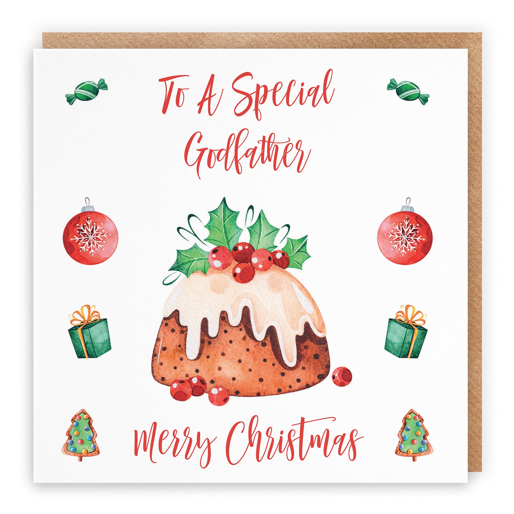 Godfather Card Christmas Pudding - Default Title (TH02940)
