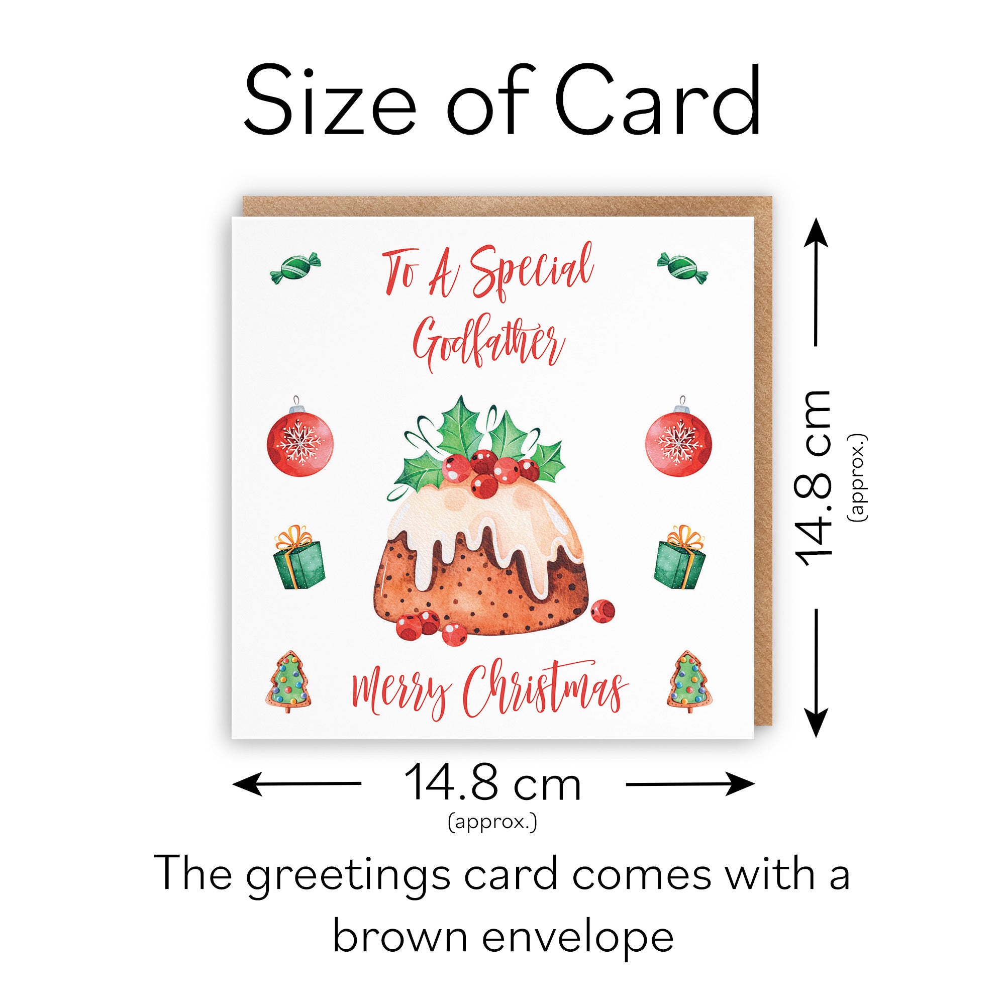 Godfather Card Christmas Pudding - Default Title (TH02940)