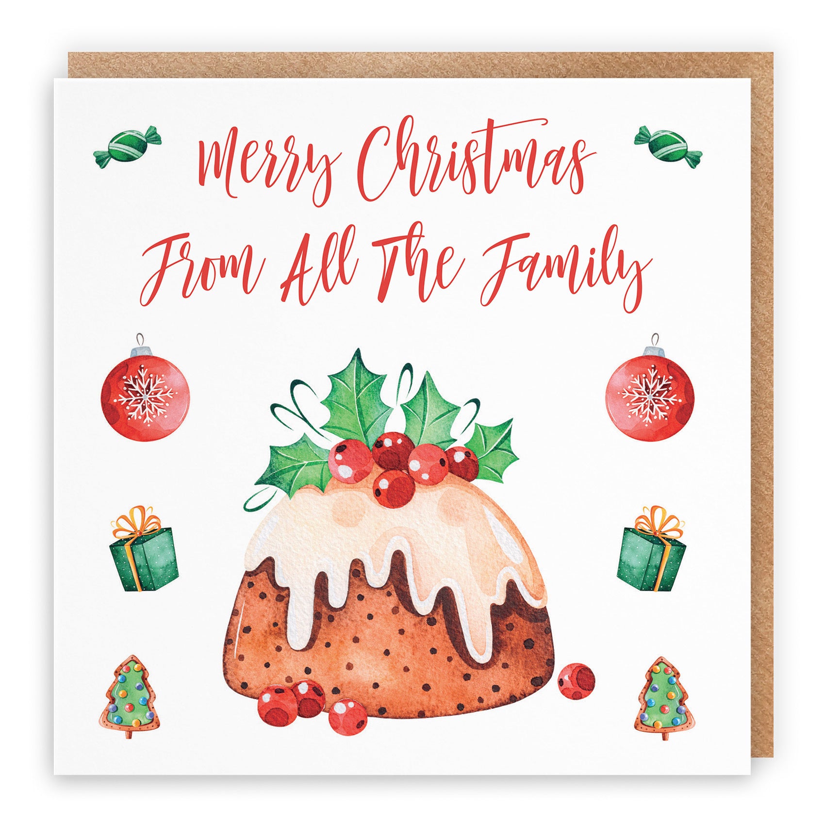 From All The Family Card Christmas Pudding - Default Title (TH02941)