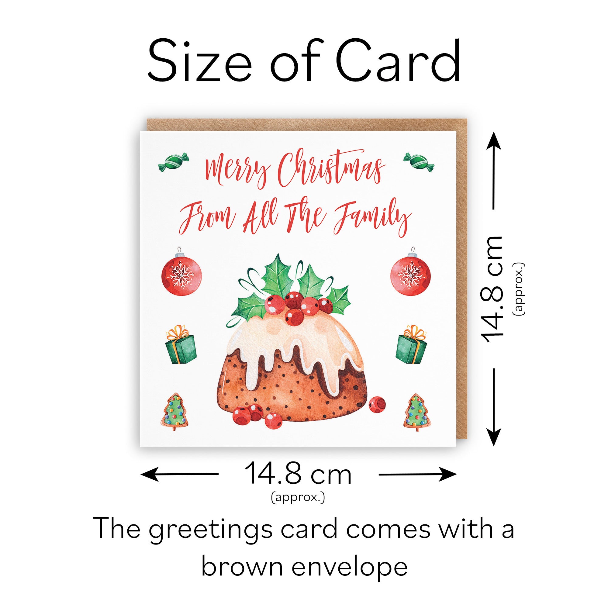 From All The Family Card Christmas Pudding - Default Title (TH02941)