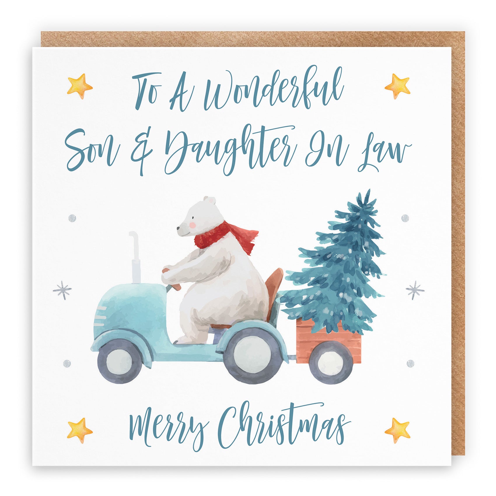 Son And Daughter In Law Christmas Card Polar Bear - Default Title (TH02942)