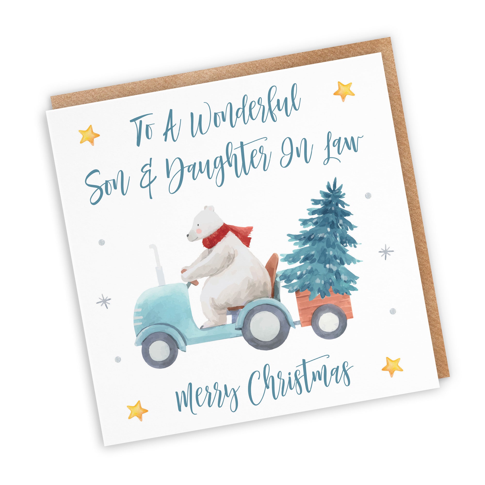 Son And Daughter In Law Christmas Card Polar Bear - Default Title (TH02942)