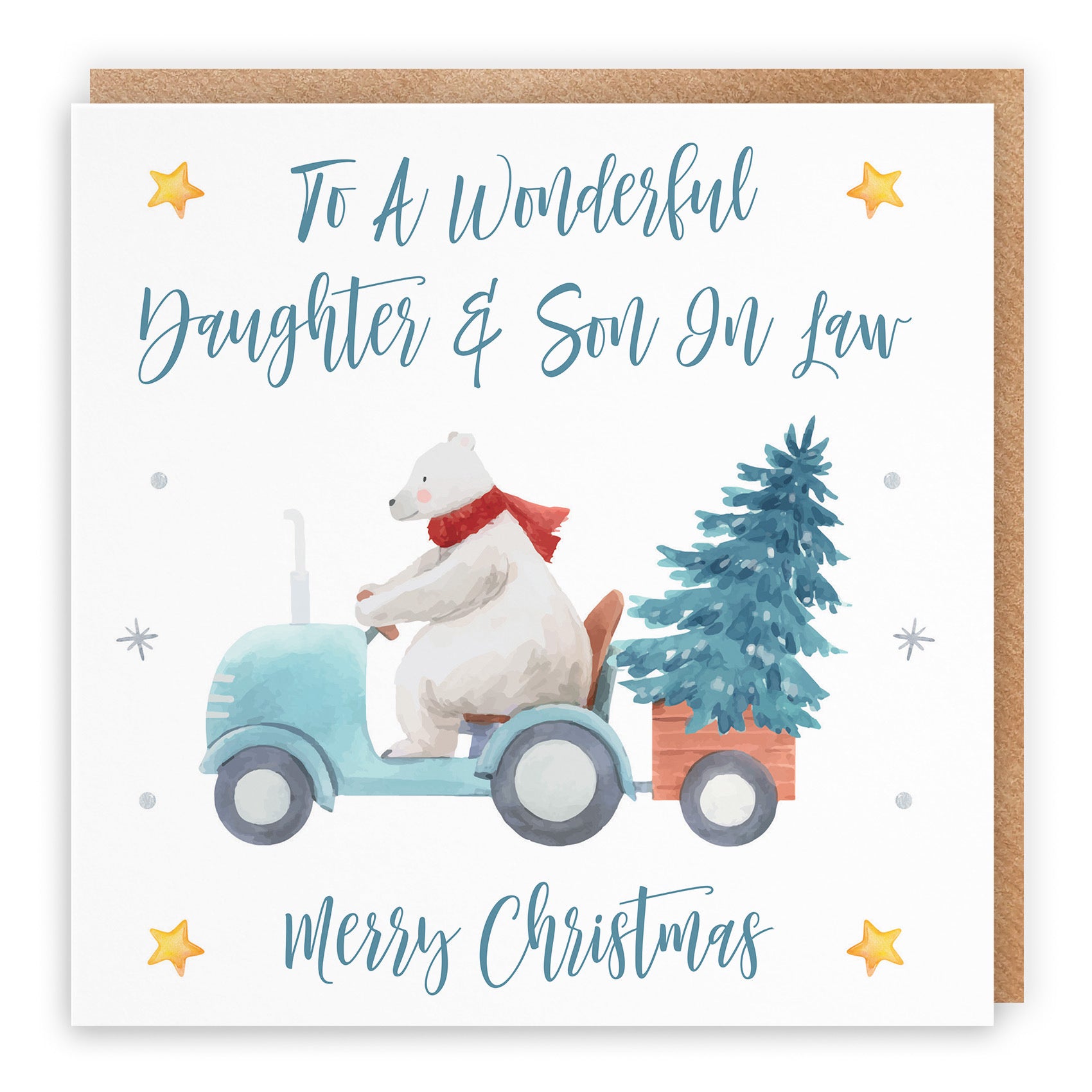 Daughter And Son In Law Christmas Card Polar Bear - Default Title (TH02943)