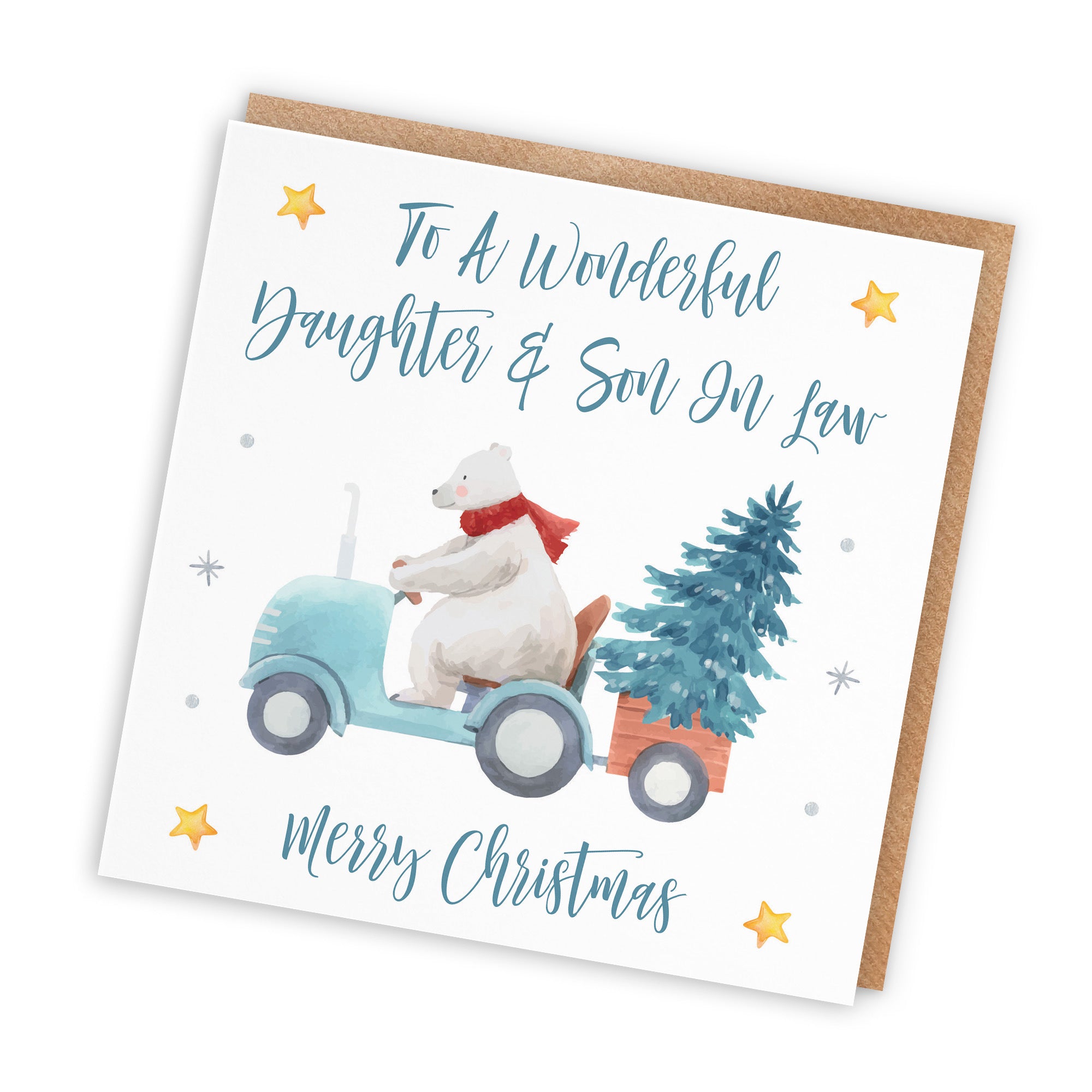 Daughter And Son In Law Christmas Card Polar Bear - Default Title (TH02943)