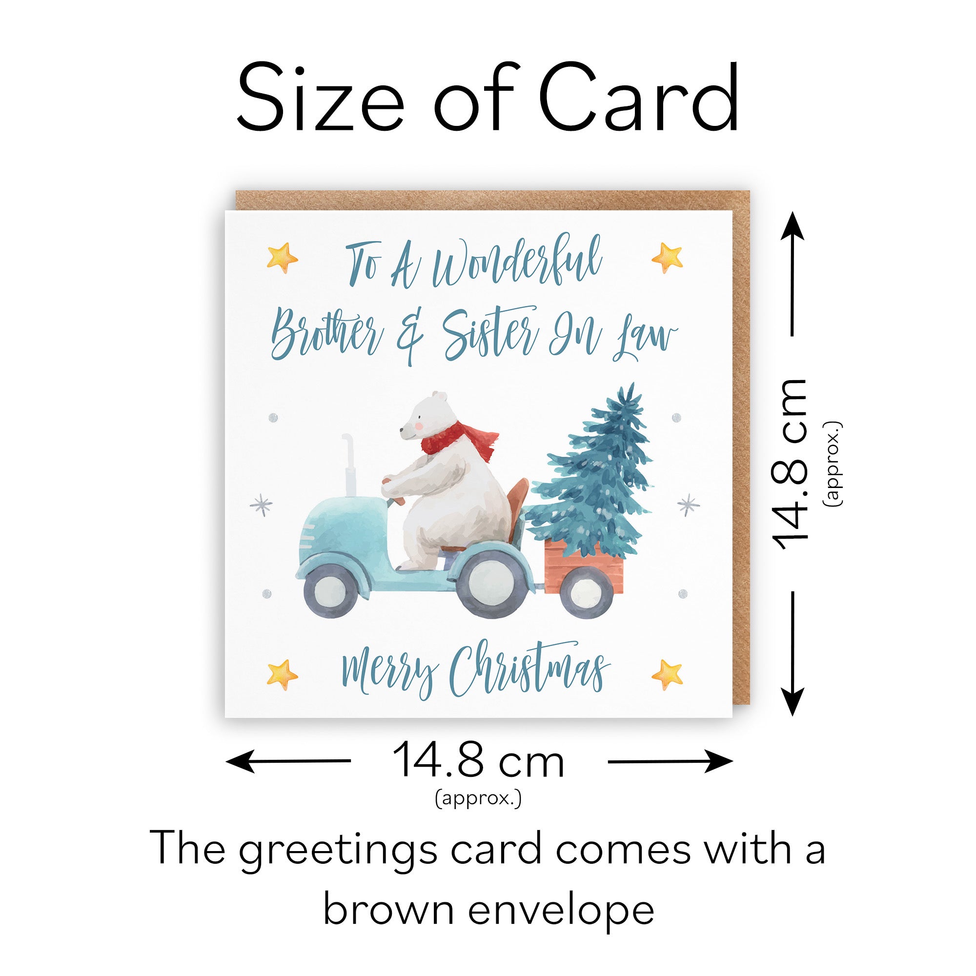 Brother And Sister In Law Christmas Card Polar Bear - Default Title (TH02944)